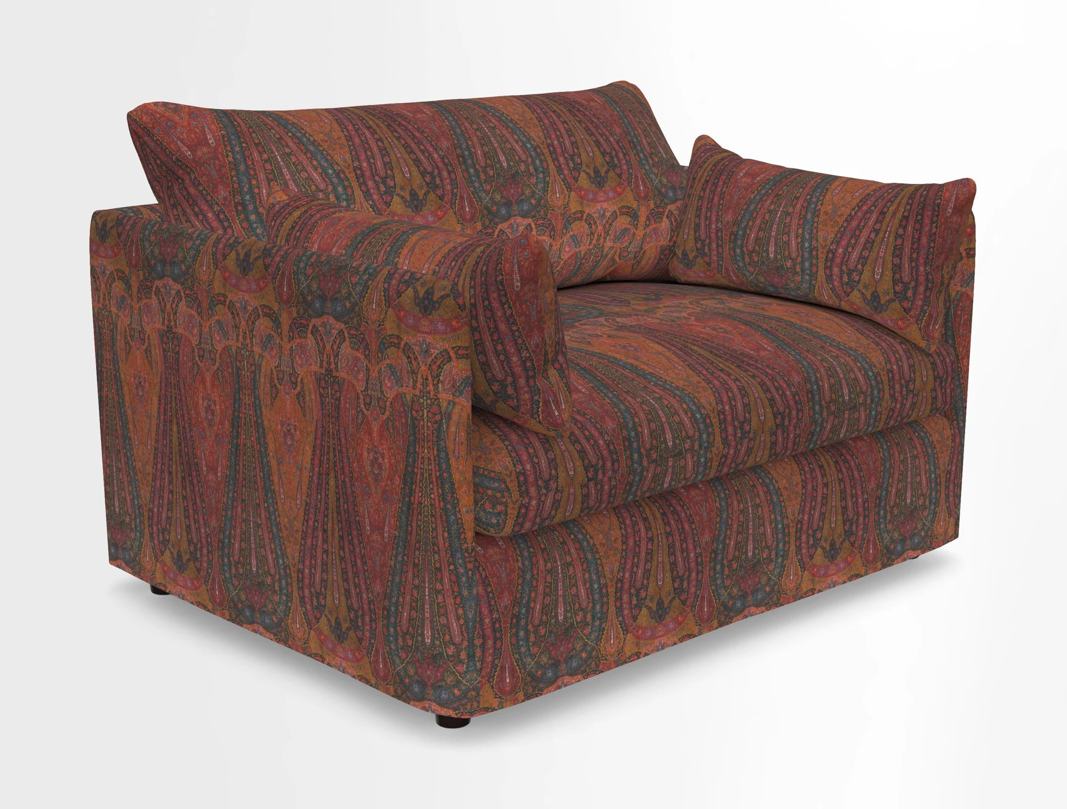 Madehurst Snuggler in Two Tone Plain Biscuit. Loose cover option available