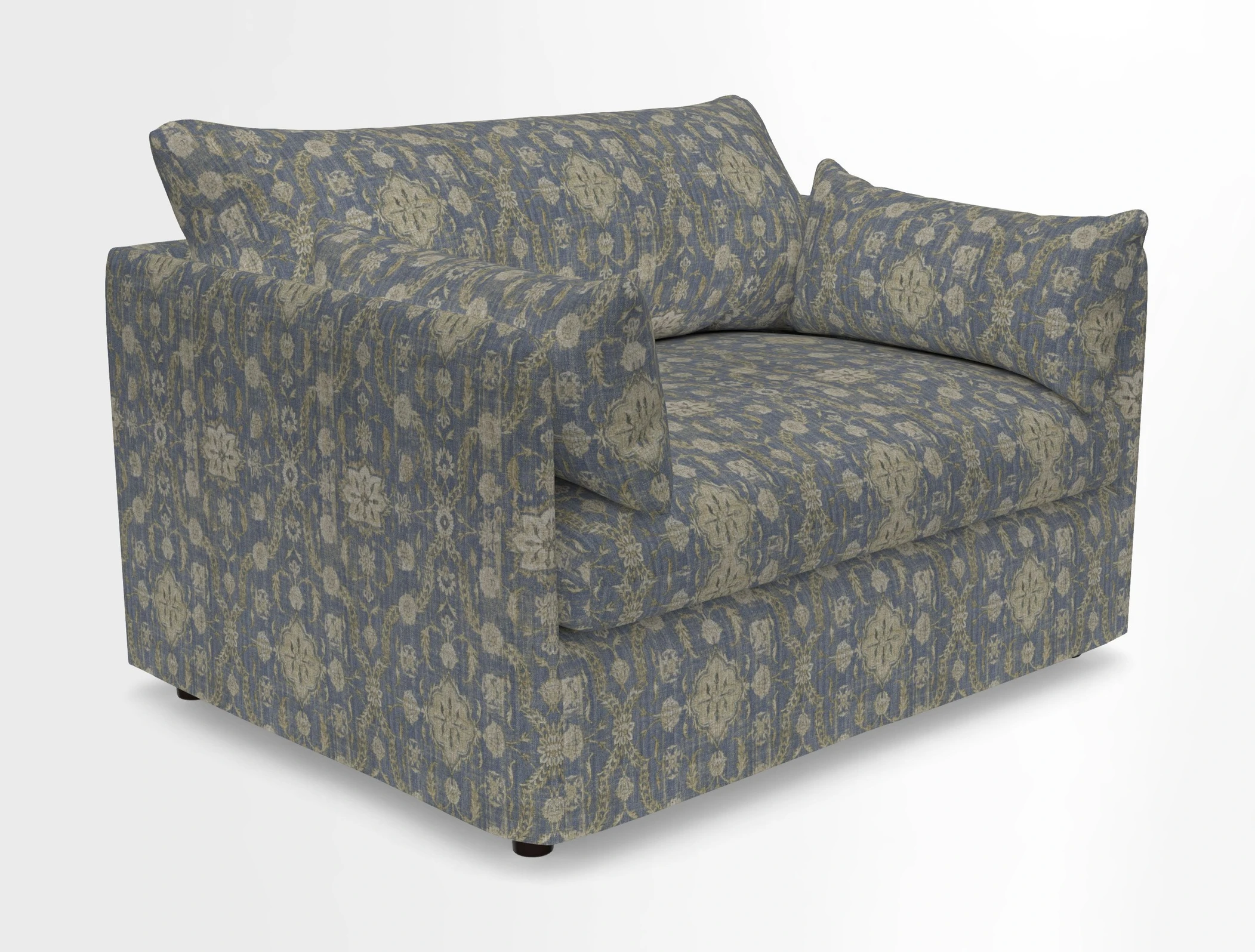 Madehurst Snuggler in Two Tone Plain Biscuit. Loose cover option available