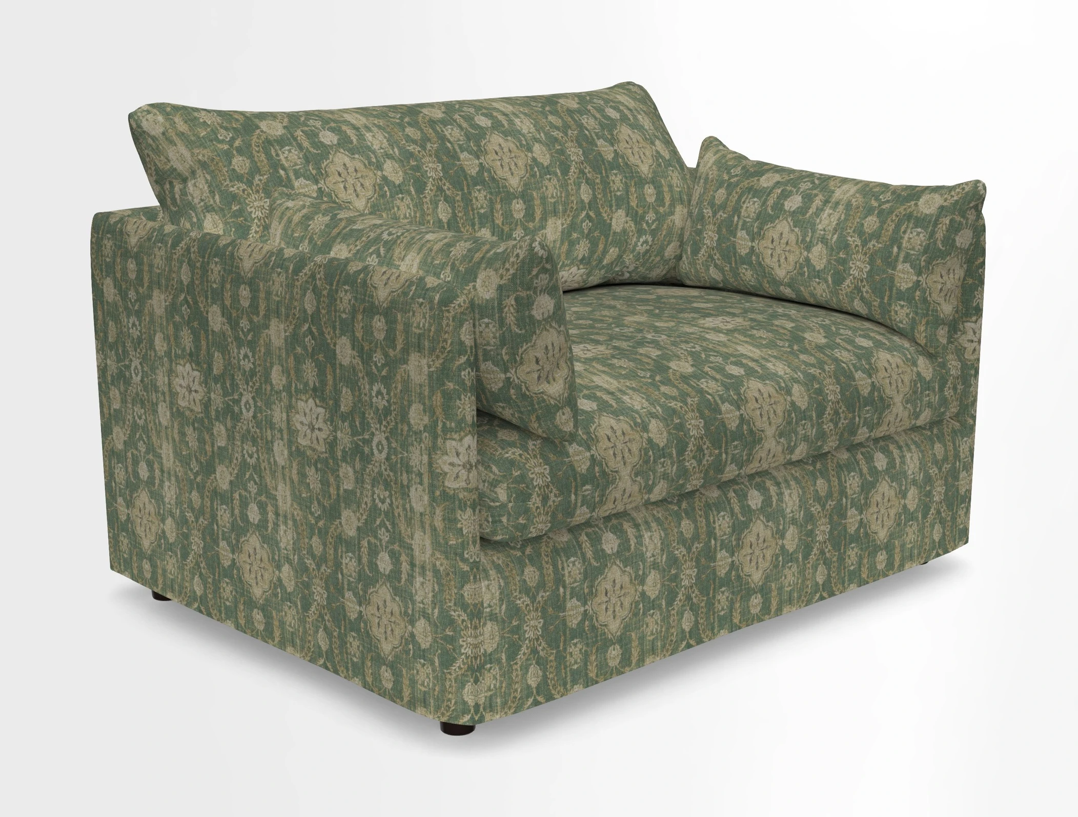 Madehurst Snuggler in Two Tone Plain Biscuit. Loose cover option available