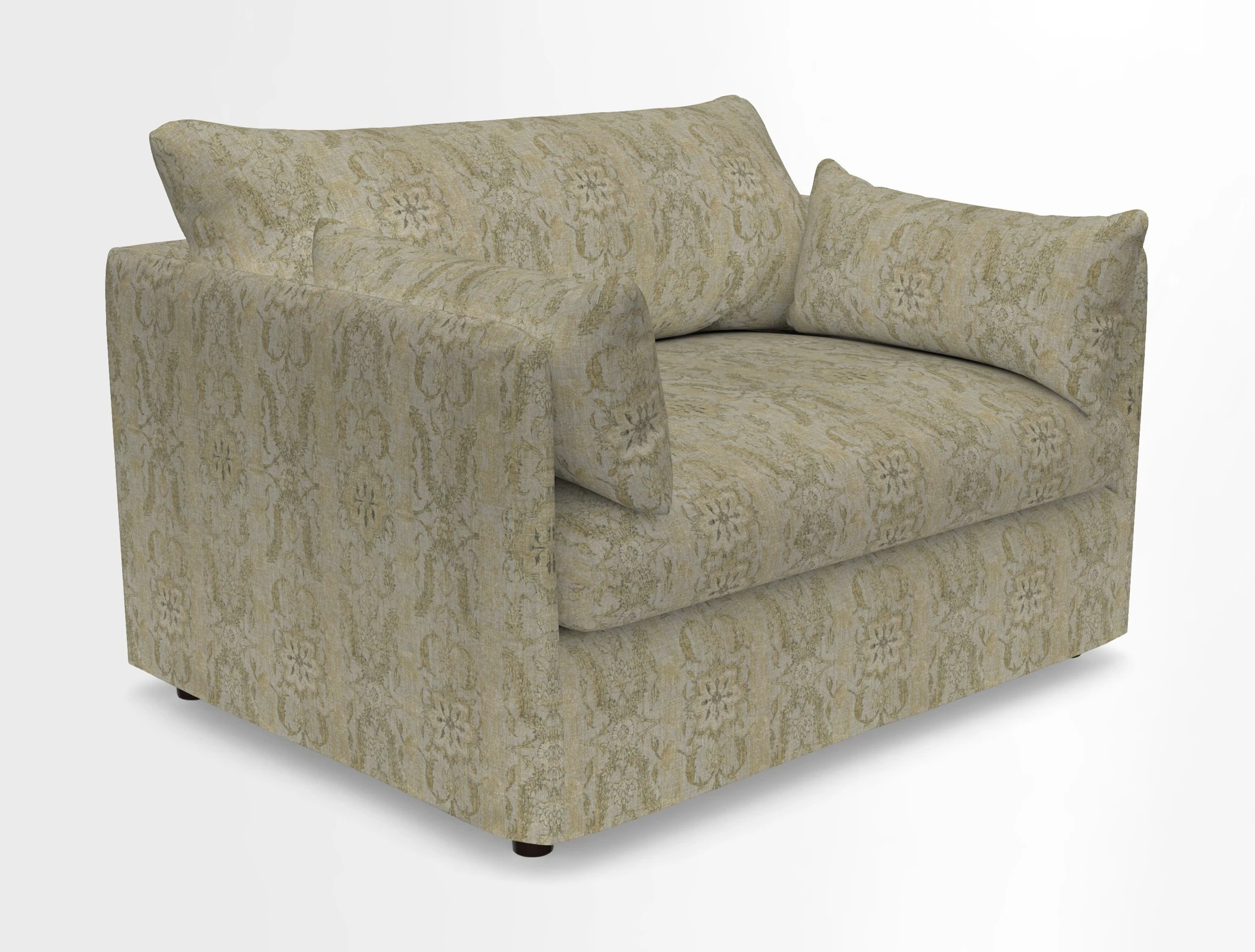Madehurst Snuggler in Two Tone Plain Biscuit. Loose cover option available