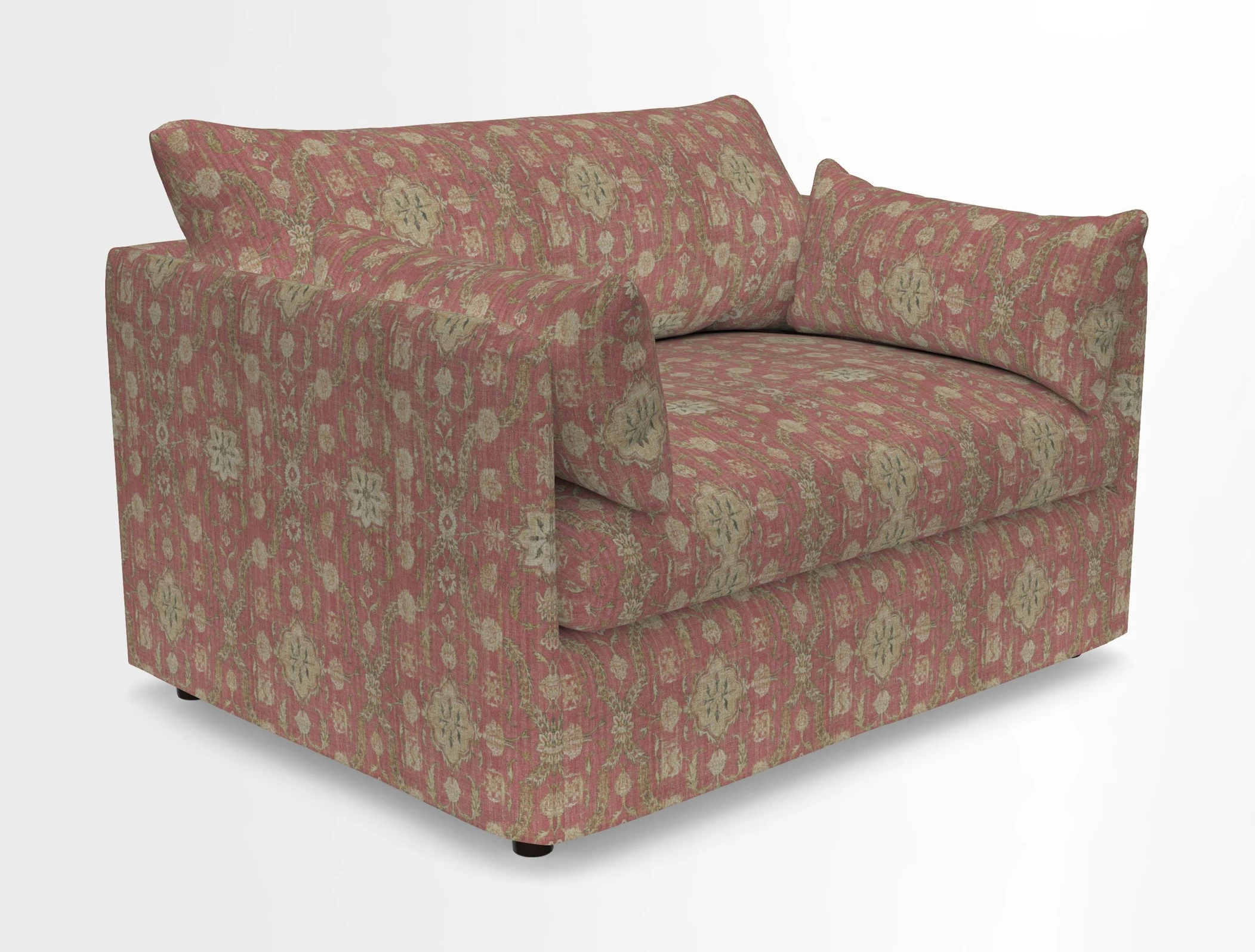 Madehurst Snuggler in Two Tone Plain Biscuit. Loose cover option available
