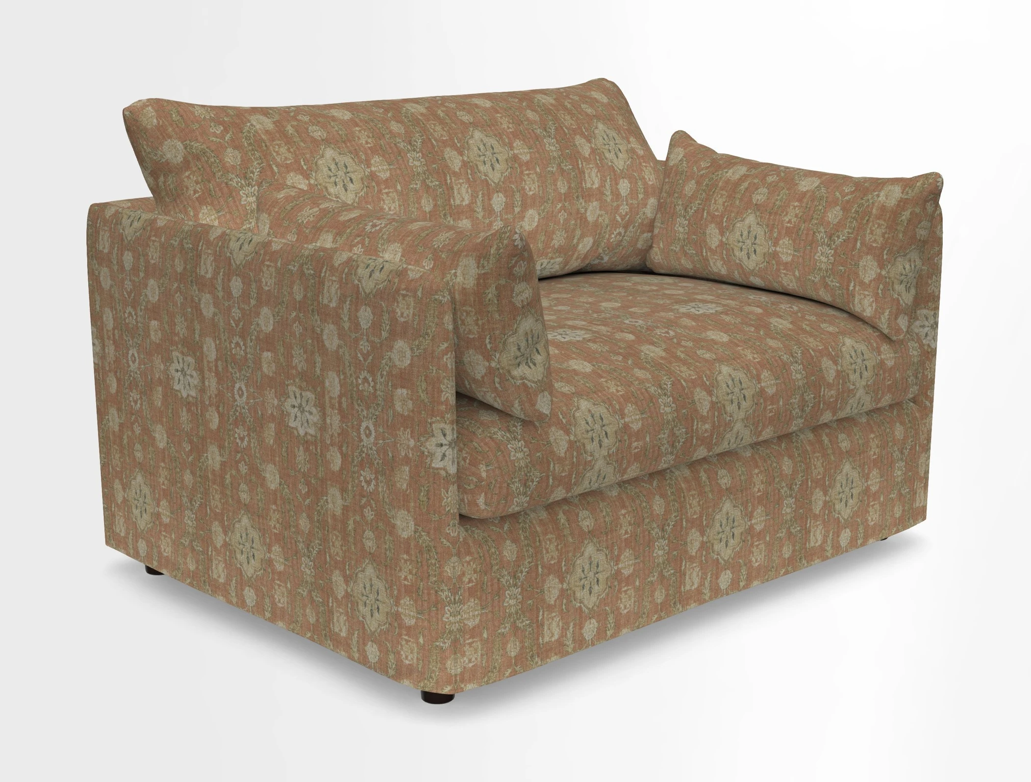 Madehurst Snuggler in Two Tone Plain Biscuit. Loose cover option available