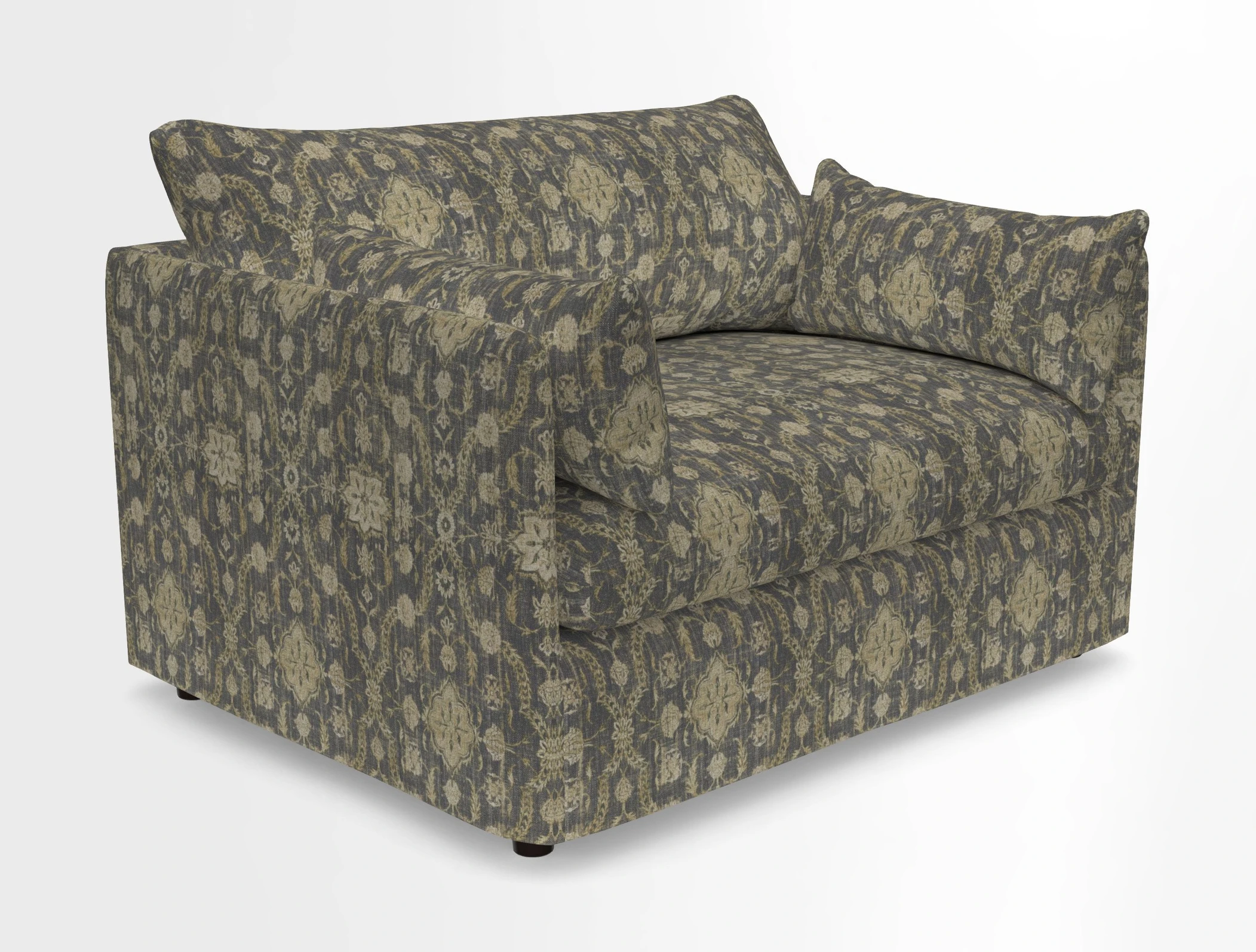 Madehurst Snuggler in Two Tone Plain Biscuit. Loose cover option available