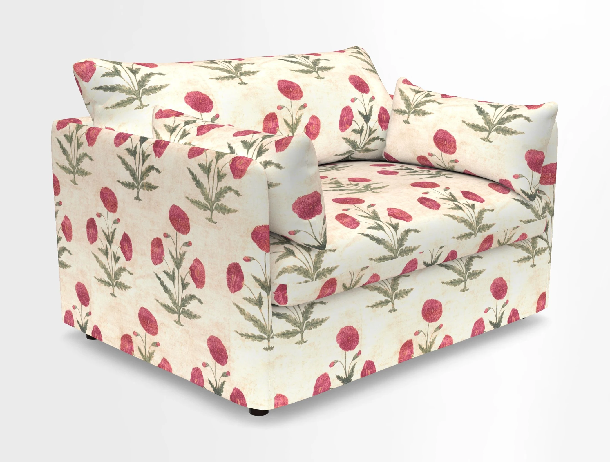 Madehurst Snuggler in Two Tone Plain Biscuit. Loose cover option available