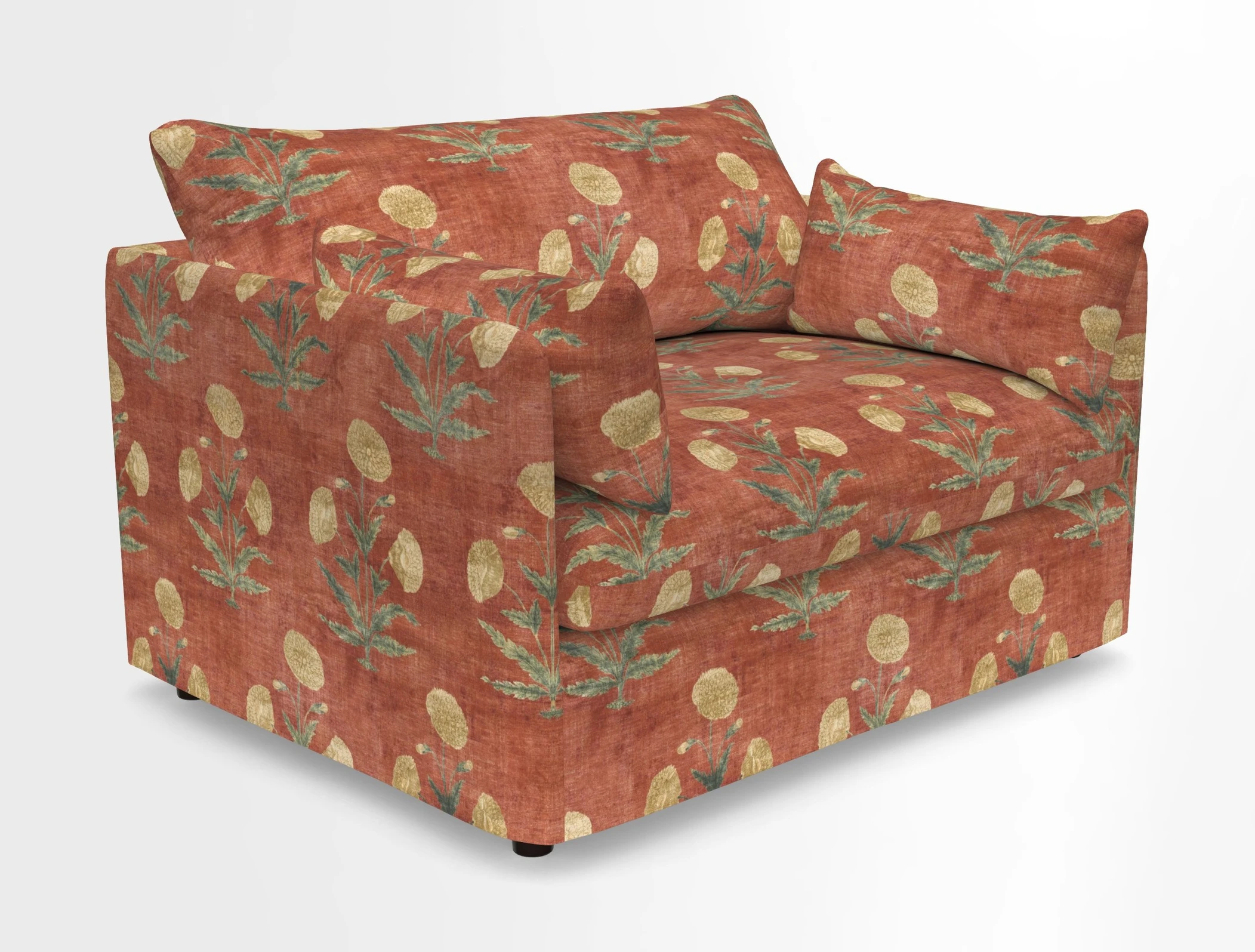 Madehurst Snuggler in Two Tone Plain Biscuit. Loose cover option available