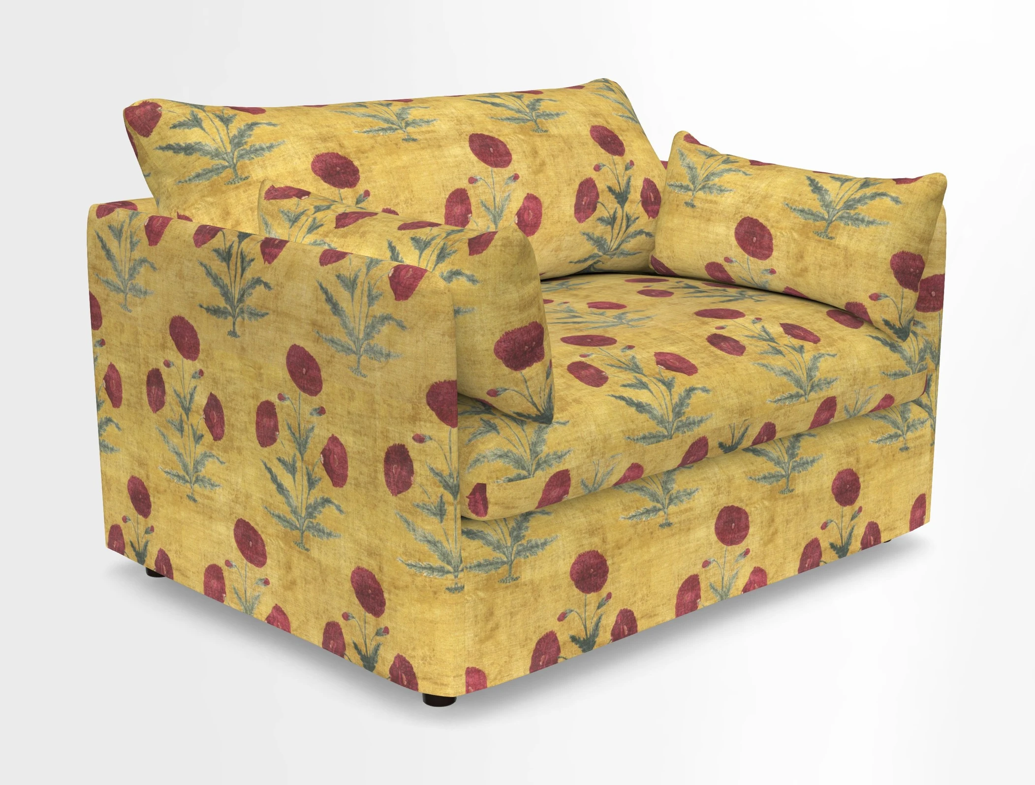 Madehurst Snuggler in Two Tone Plain Biscuit. Loose cover option available