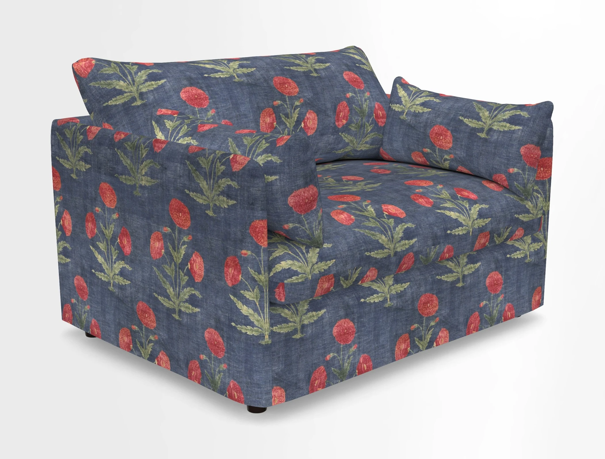 Madehurst Snuggler in Two Tone Plain Biscuit. Loose cover option available