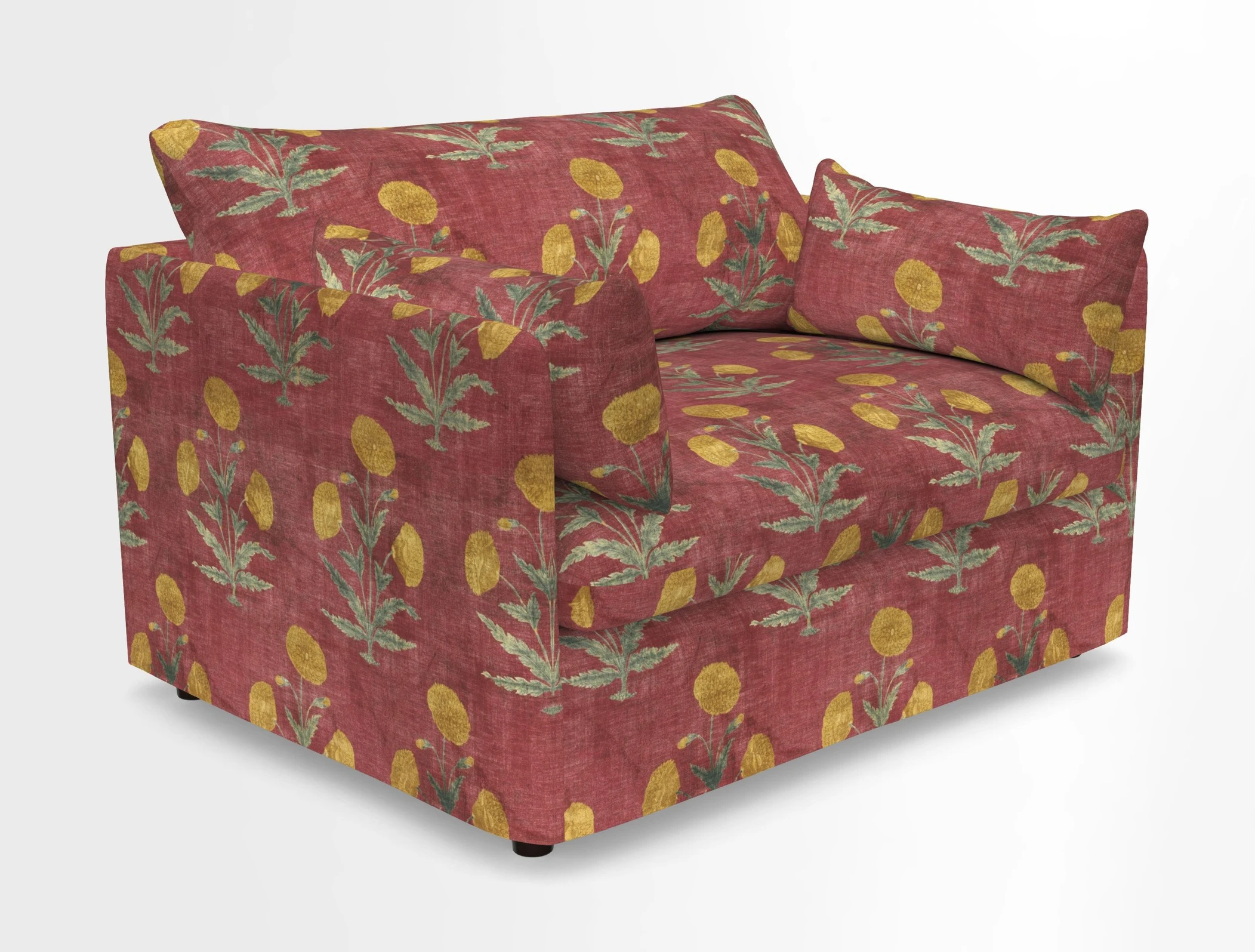 Madehurst Snuggler in Two Tone Plain Biscuit. Loose cover option available