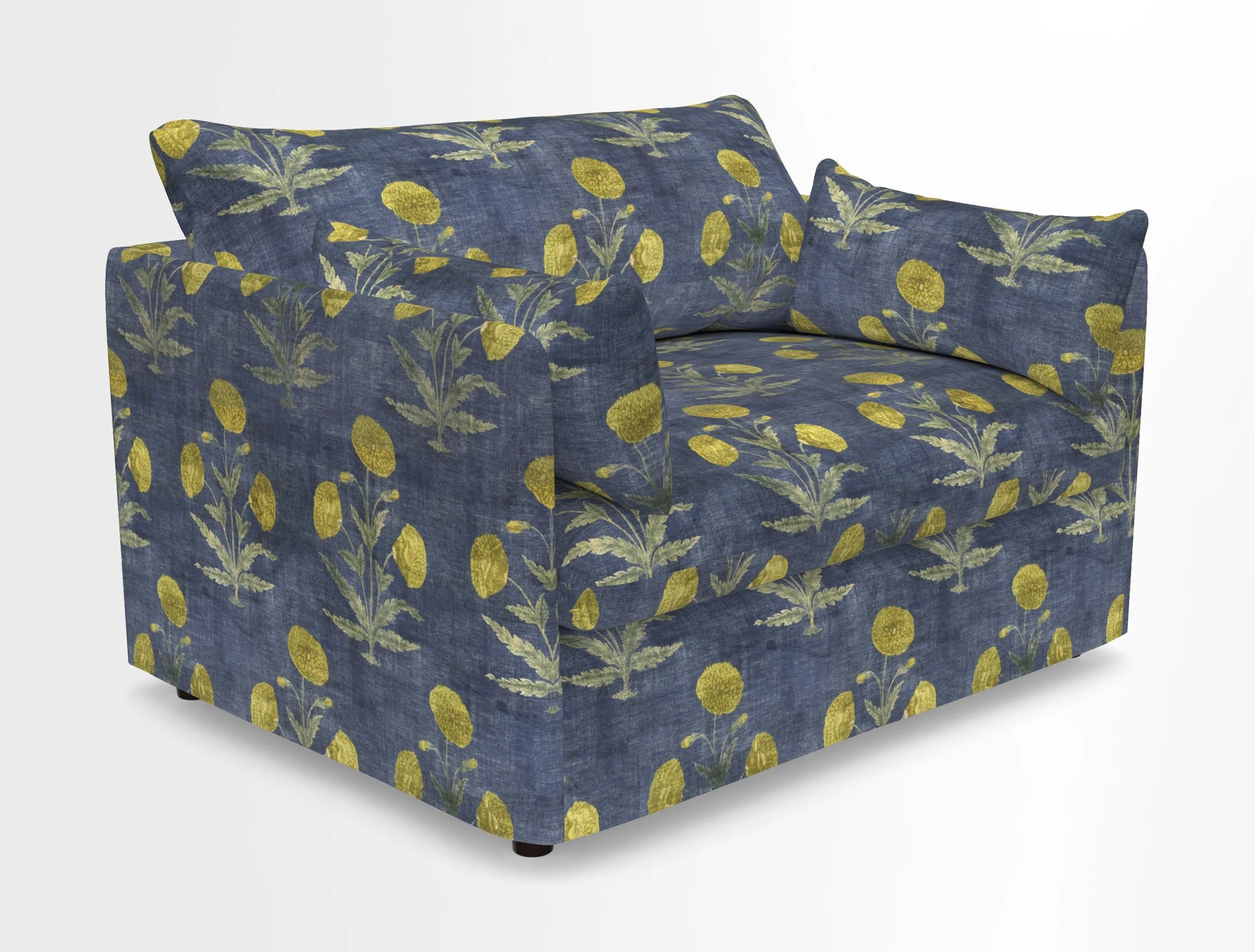 Madehurst Snuggler in Two Tone Plain Biscuit. Loose cover option available