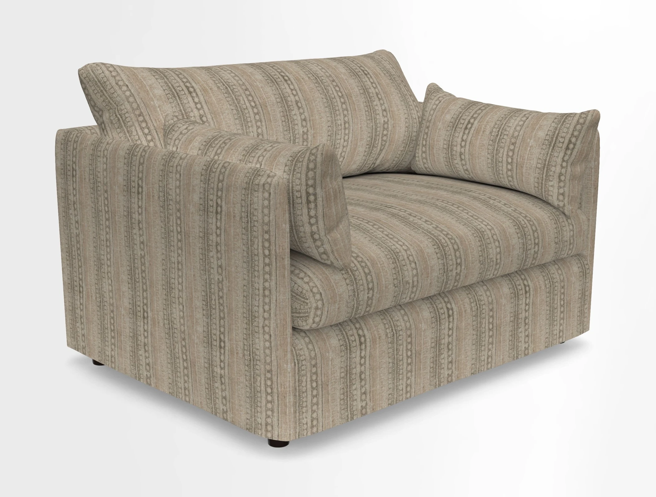 Madehurst Snuggler in Two Tone Plain Biscuit. Loose cover option available