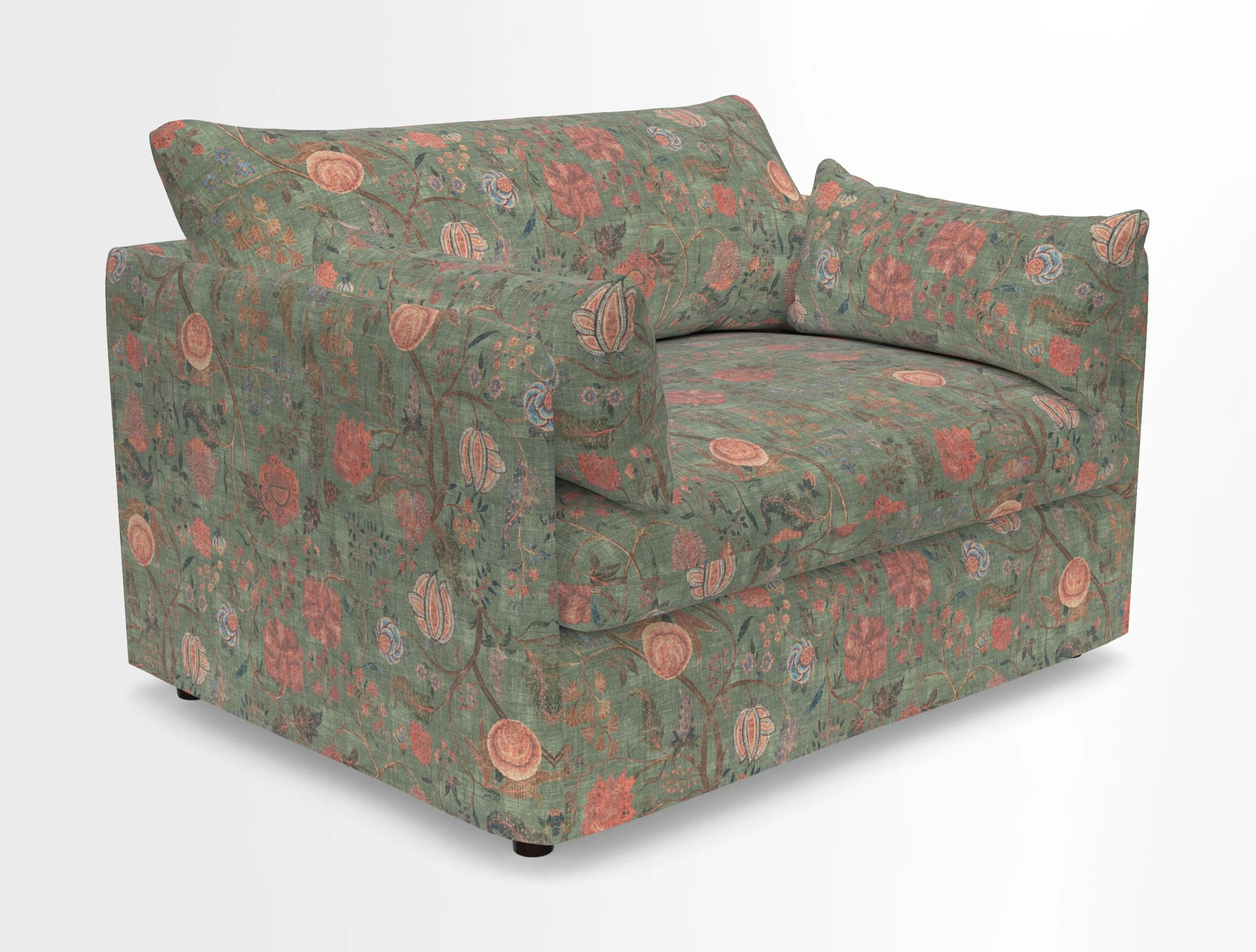 Madehurst Snuggler in Two Tone Plain Biscuit. Loose cover option available