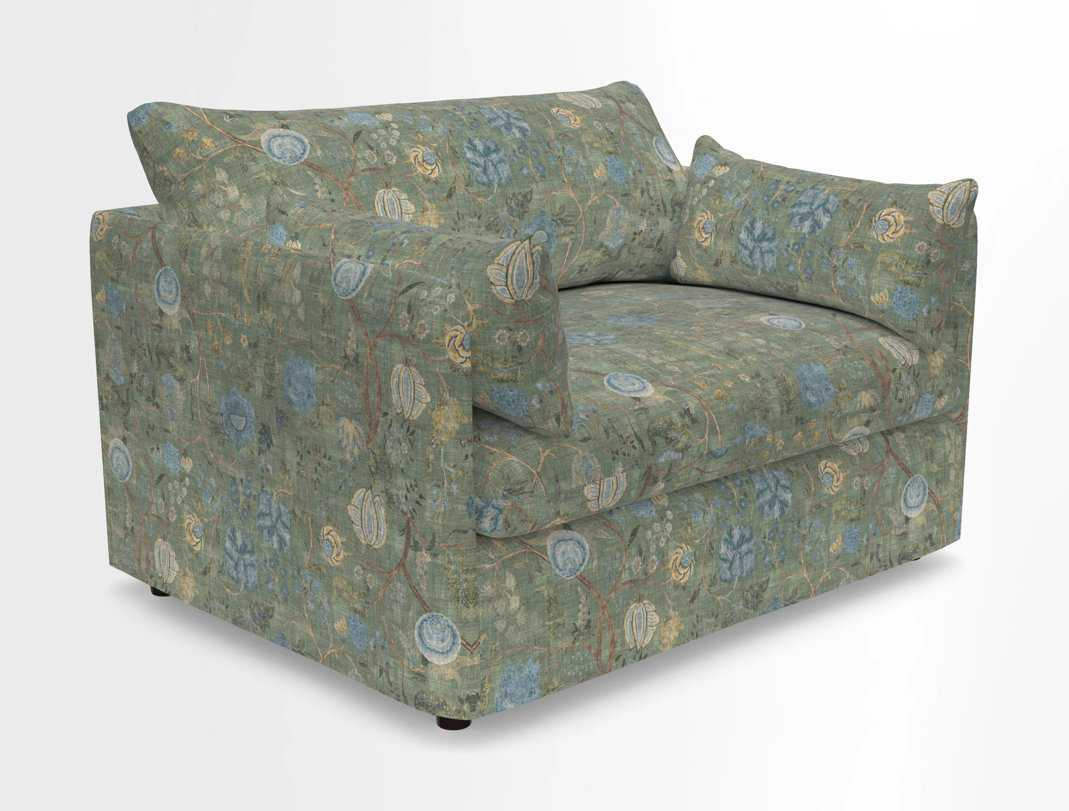 Madehurst Snuggler in Two Tone Plain Biscuit. Loose cover option available