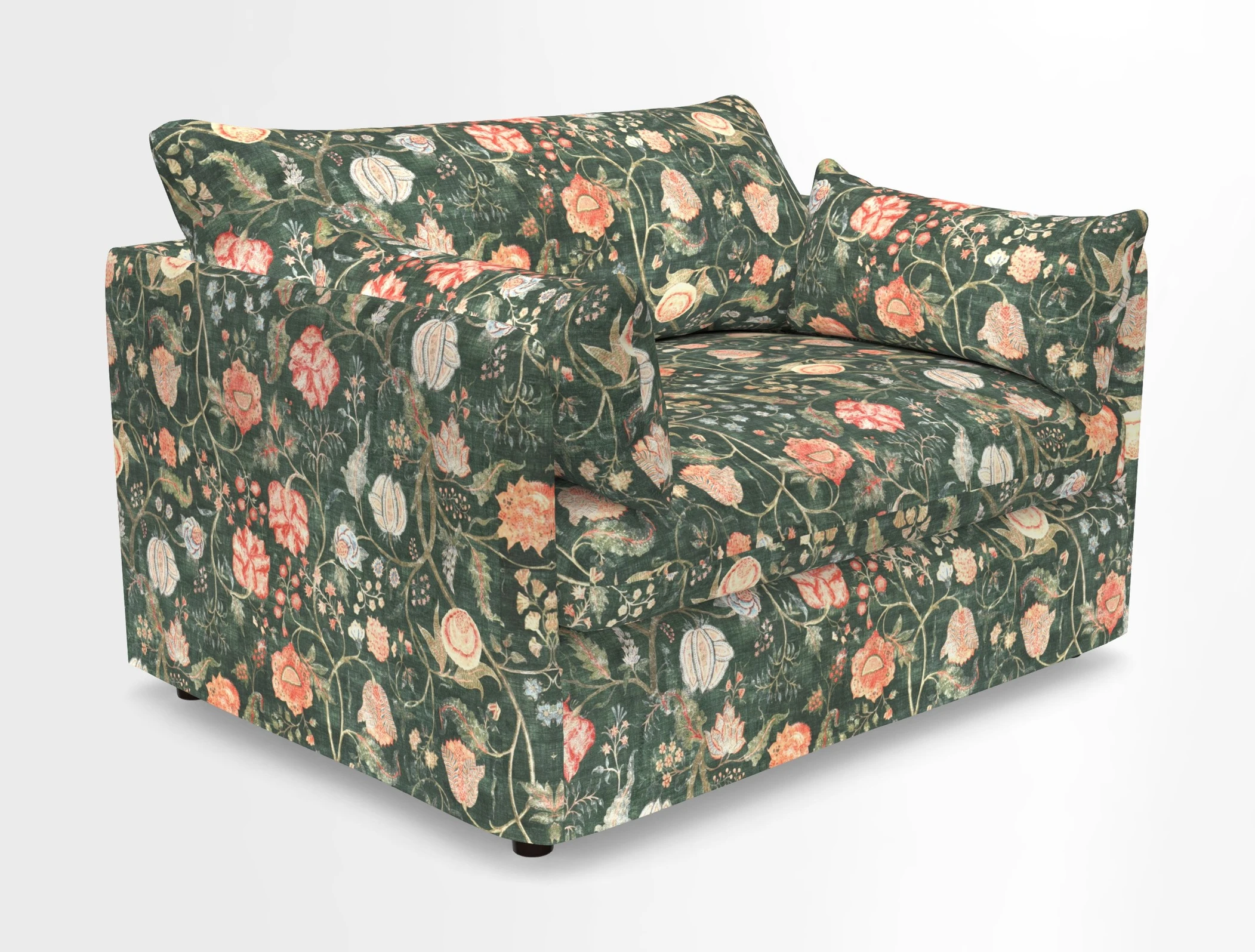 Madehurst Snuggler in Two Tone Plain Biscuit. Loose cover option available