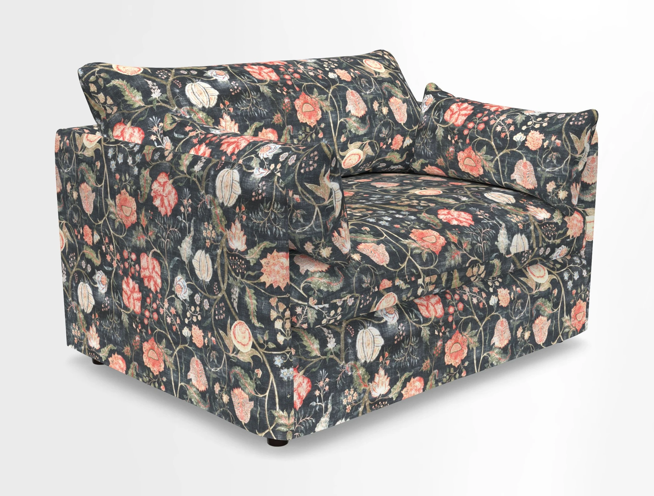 Madehurst Snuggler in Two Tone Plain Biscuit. Loose cover option available