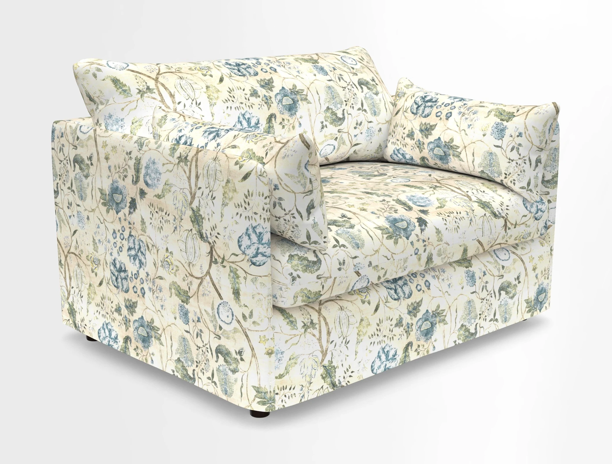 Madehurst Snuggler in Two Tone Plain Biscuit. Loose cover option available