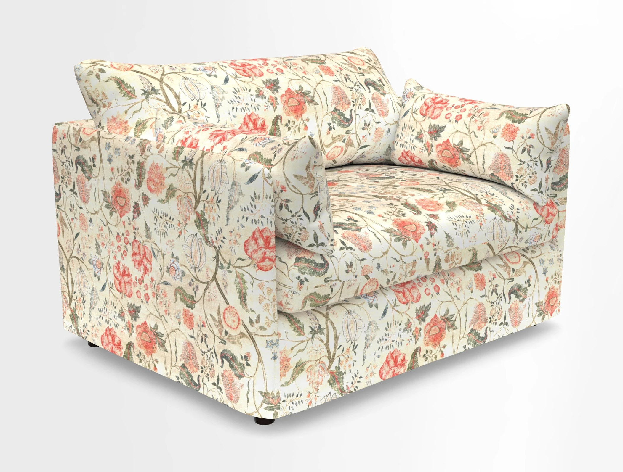 Madehurst Snuggler in Two Tone Plain Biscuit. Loose cover option available