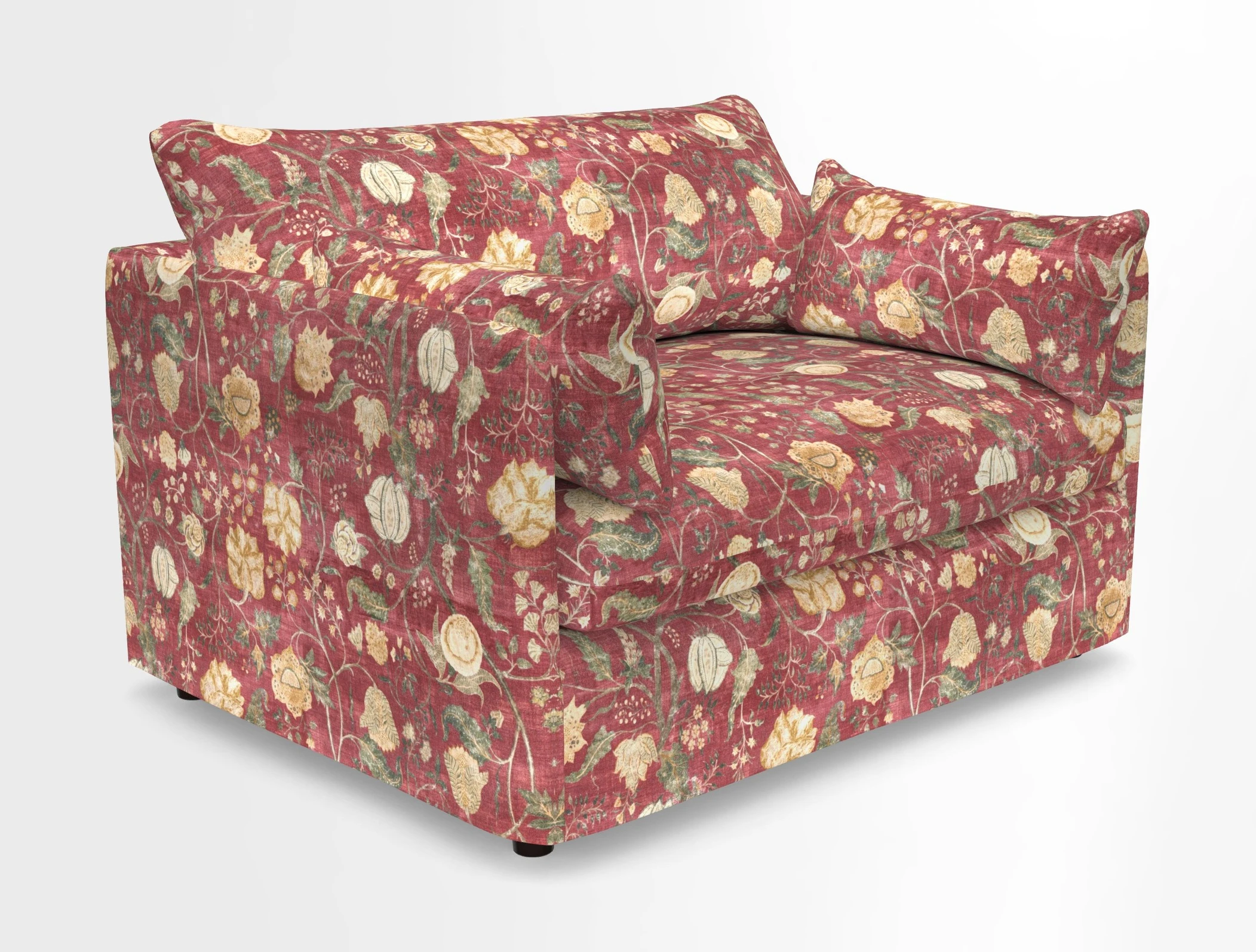 Madehurst Snuggler in Two Tone Plain Biscuit. Loose cover option available