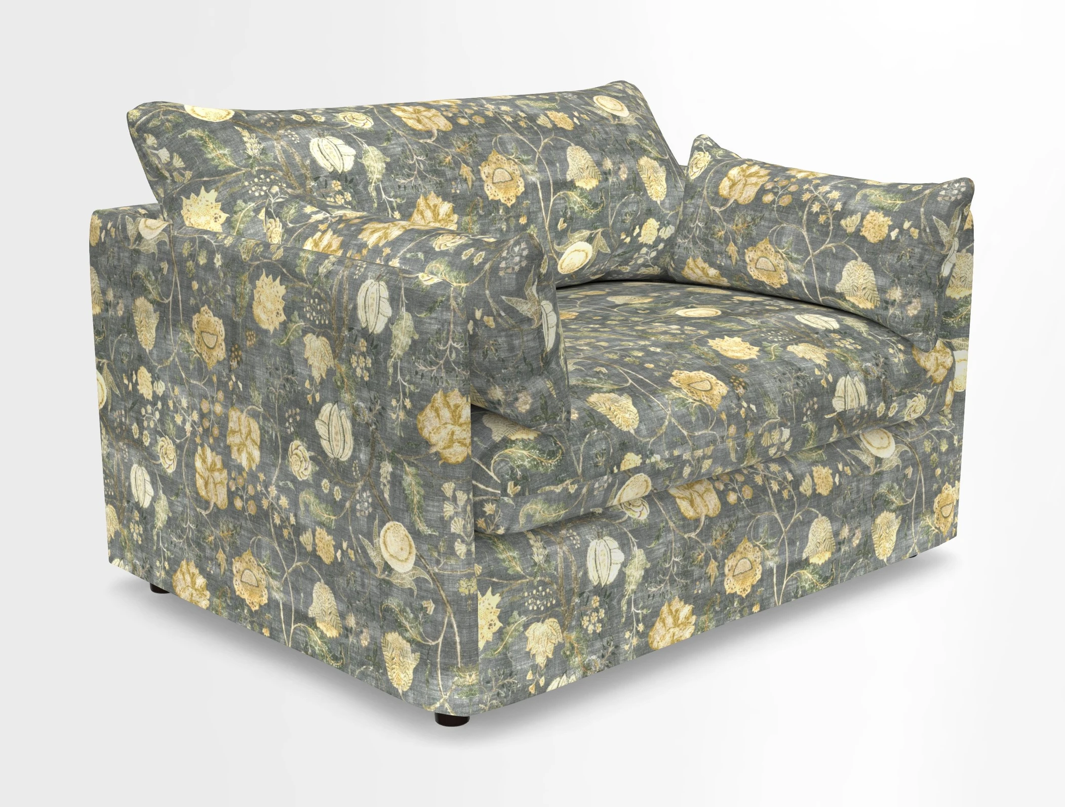 Madehurst Snuggler in Two Tone Plain Biscuit. Loose cover option available