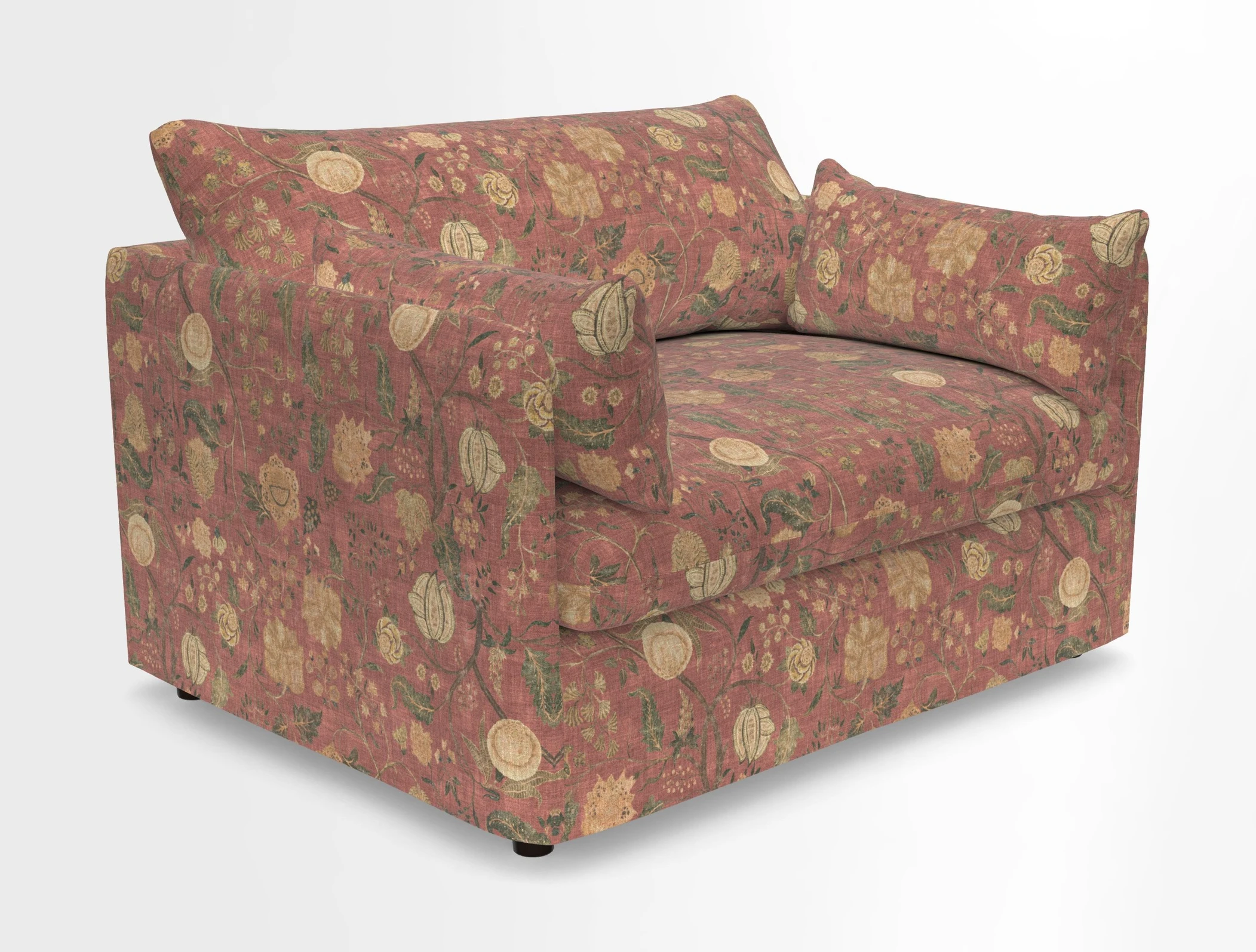 Madehurst Snuggler in Two Tone Plain Biscuit. Loose cover option available