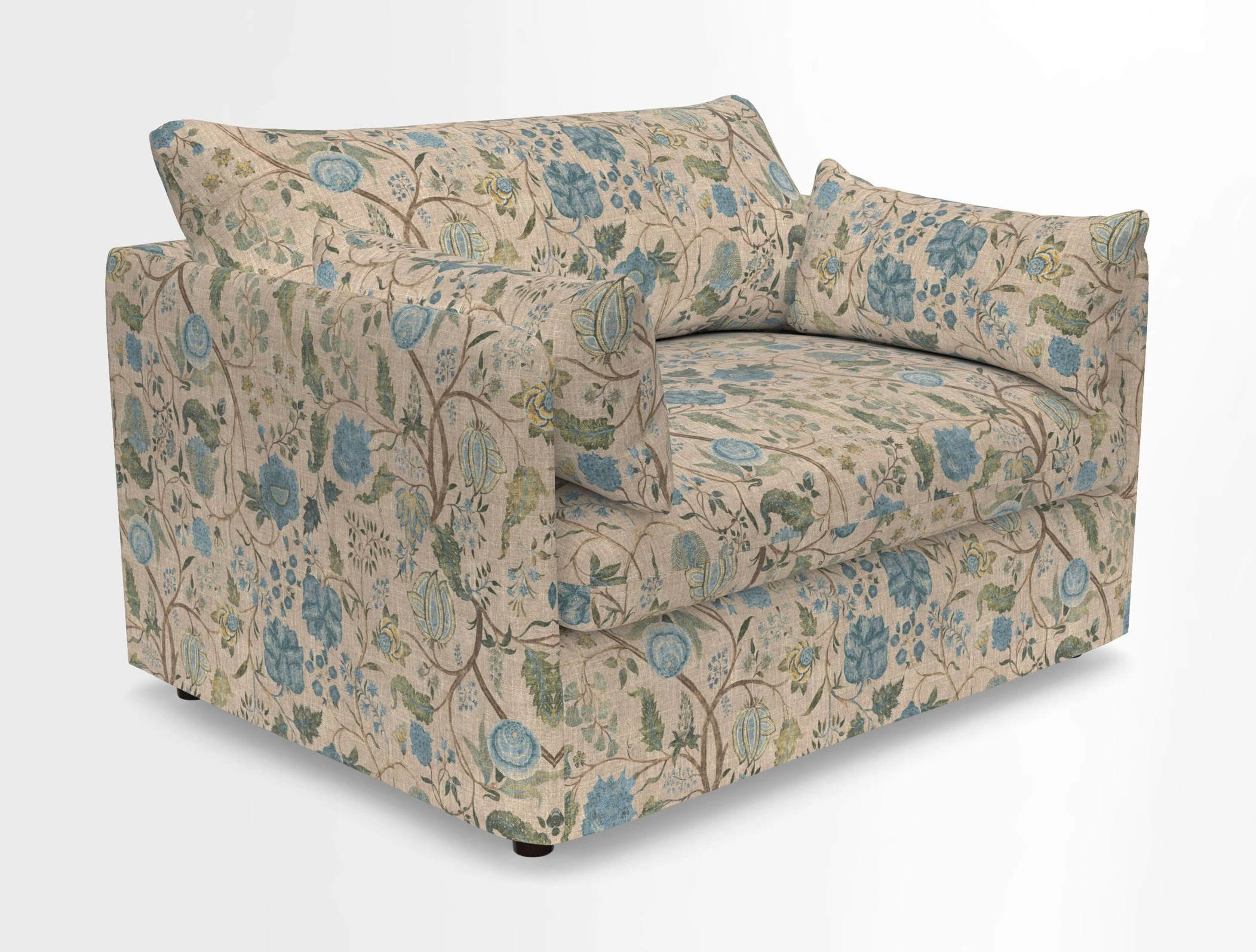 Madehurst Snuggler in Two Tone Plain Biscuit. Loose cover option available