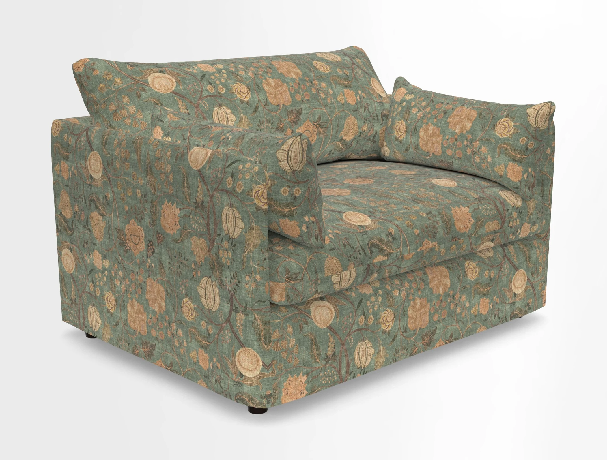 Madehurst Snuggler in Two Tone Plain Biscuit. Loose cover option available