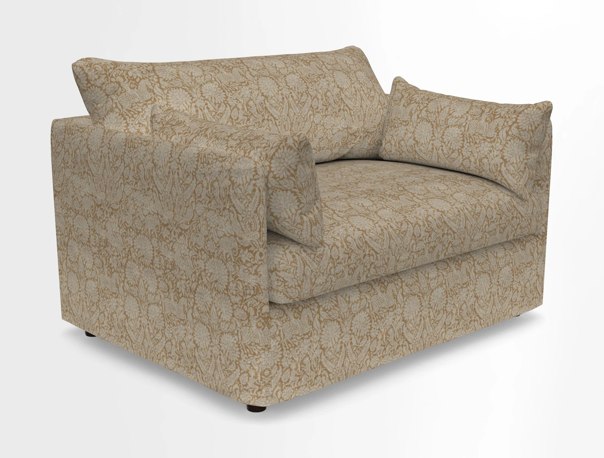 Madehurst Snuggler in Two Tone Plain Biscuit. Loose cover option available