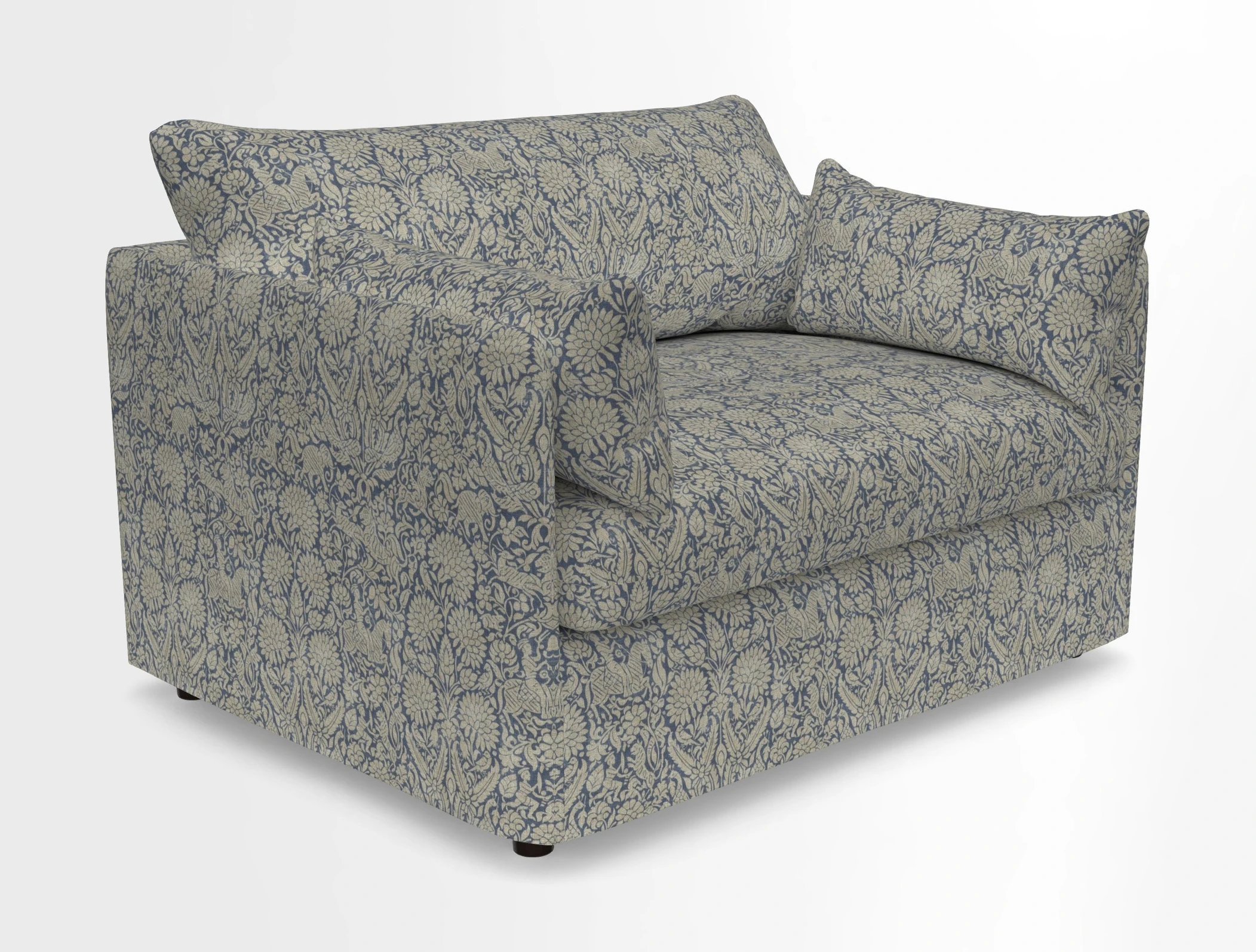 Madehurst Snuggler in Two Tone Plain Biscuit. Loose cover option available
