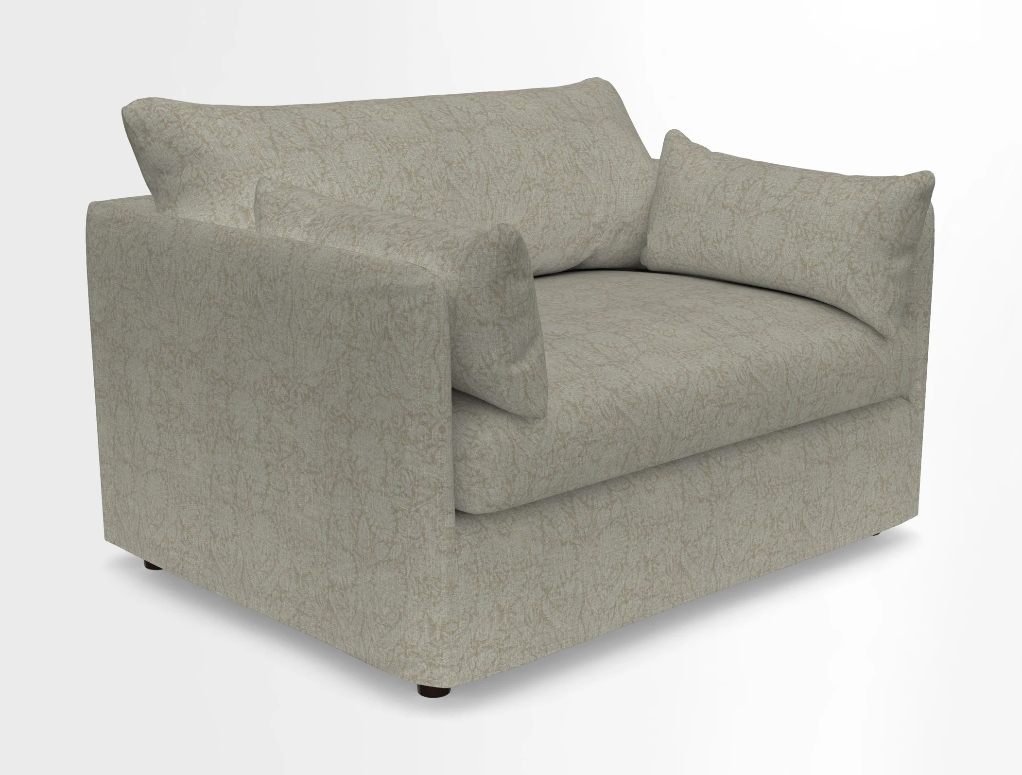 Madehurst Snuggler in Two Tone Plain Biscuit. Loose cover option available