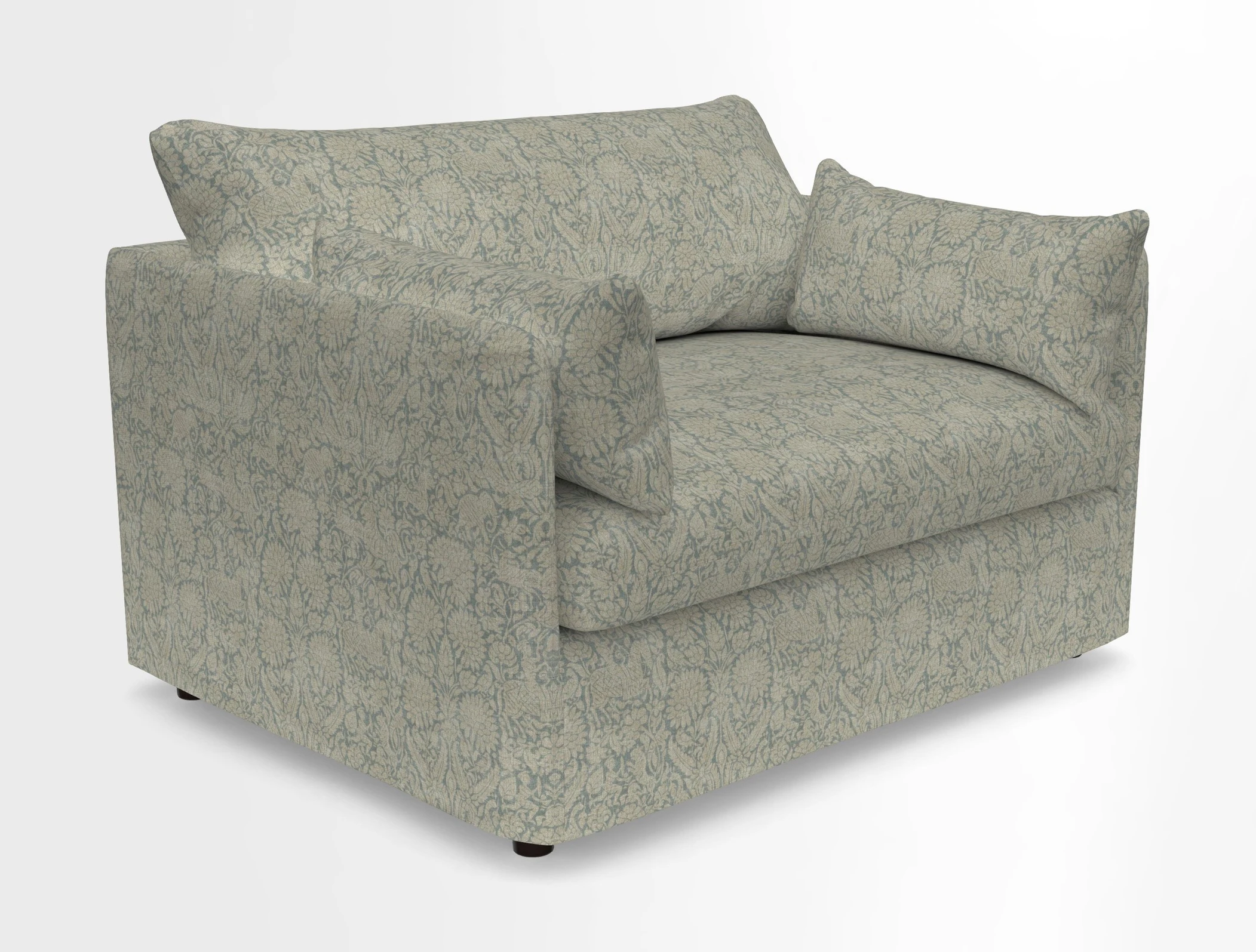 Madehurst Snuggler in Two Tone Plain Biscuit. Loose cover option available