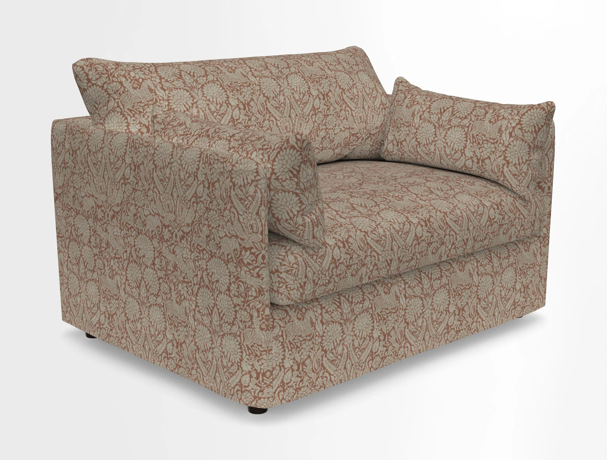 Madehurst Snuggler in Two Tone Plain Biscuit. Loose cover option available