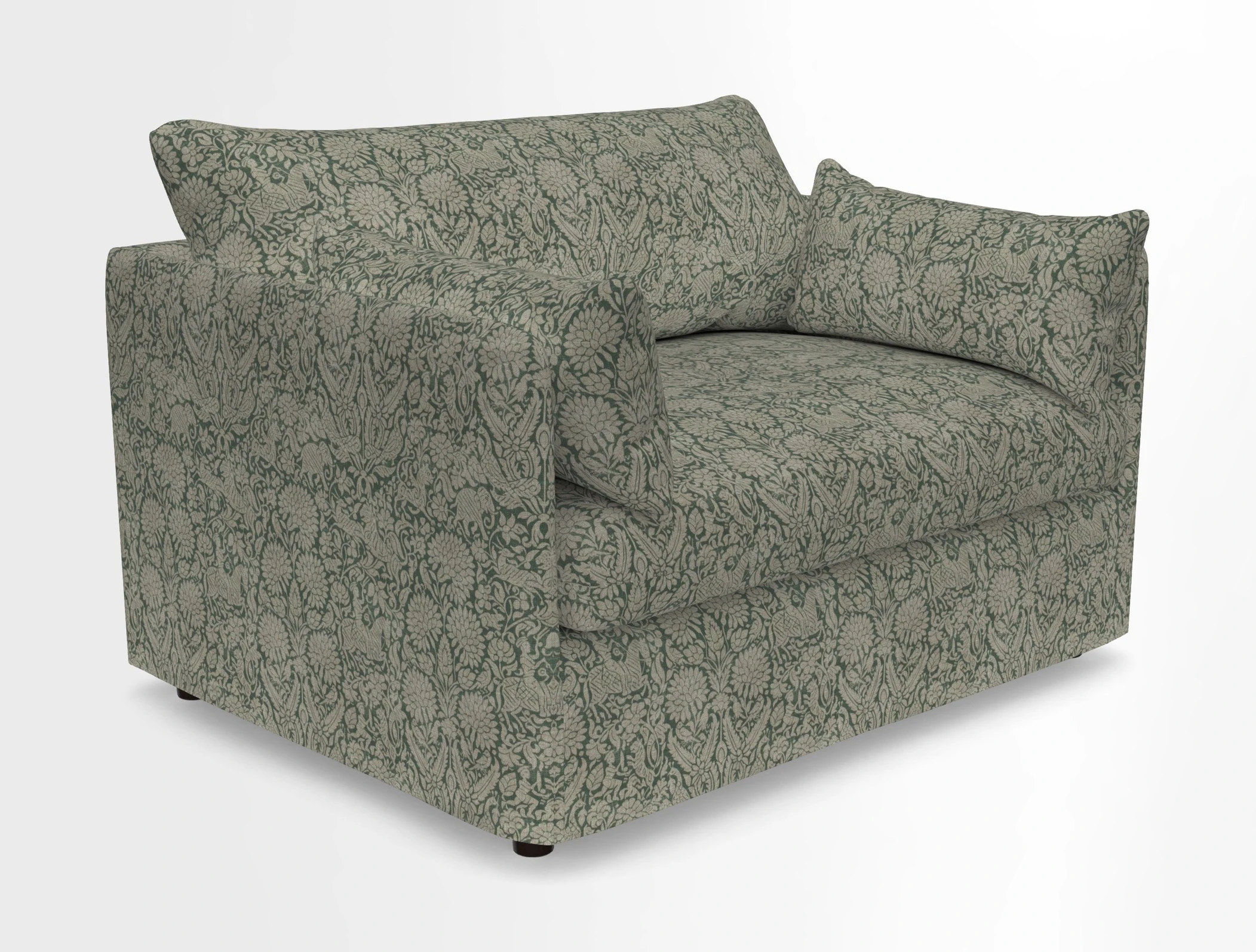 Madehurst Snuggler in Two Tone Plain Biscuit. Loose cover option available