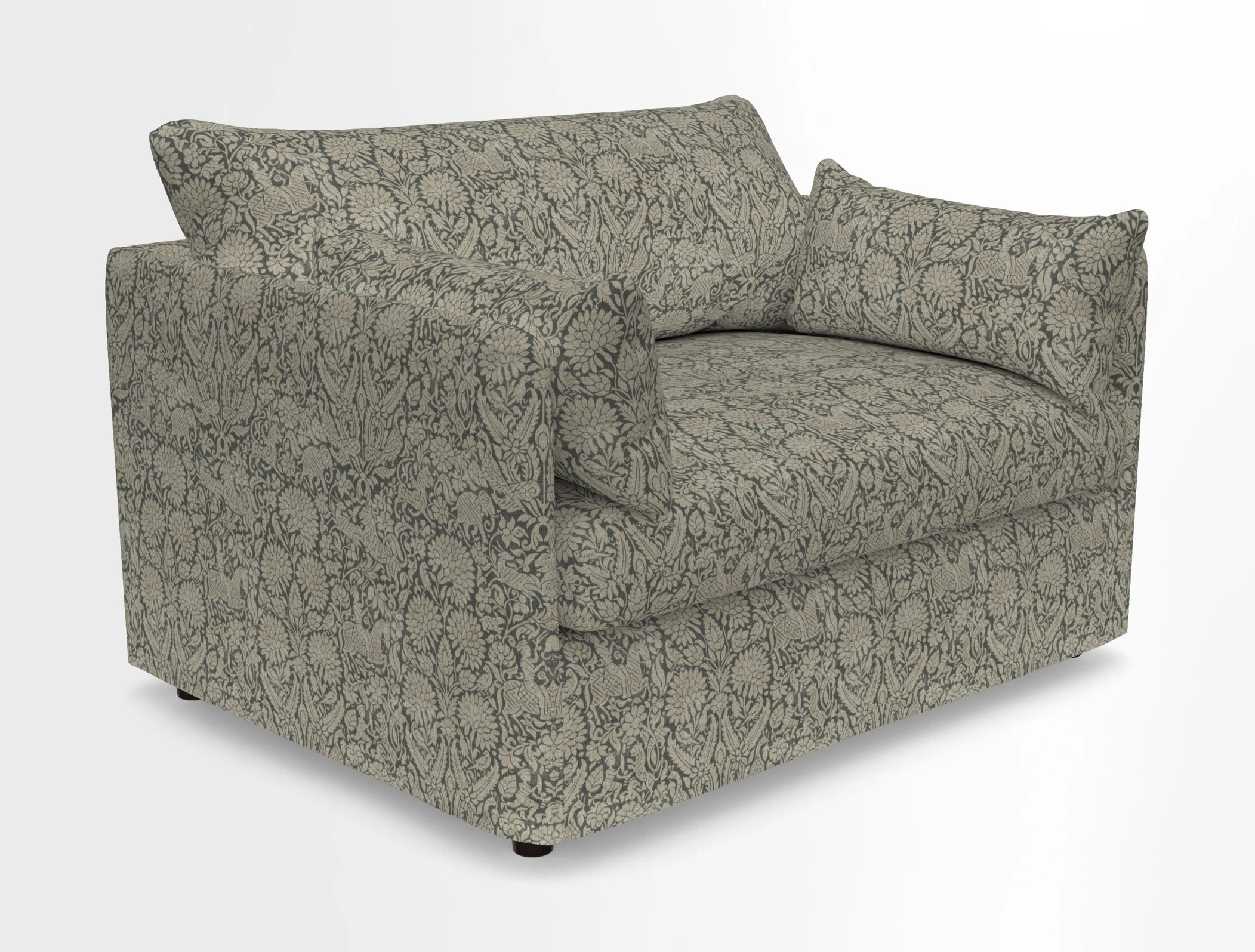 Madehurst Snuggler in Two Tone Plain Biscuit. Loose cover option available