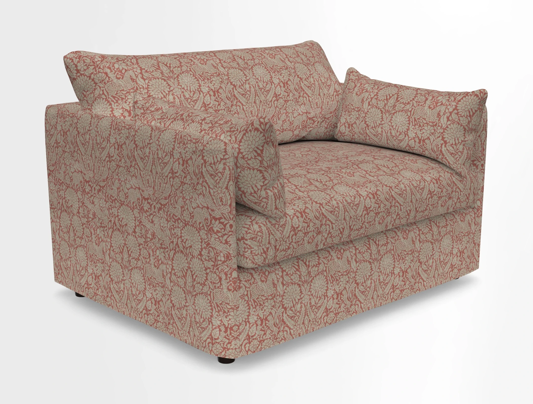 Madehurst Snuggler in Two Tone Plain Biscuit. Loose cover option available