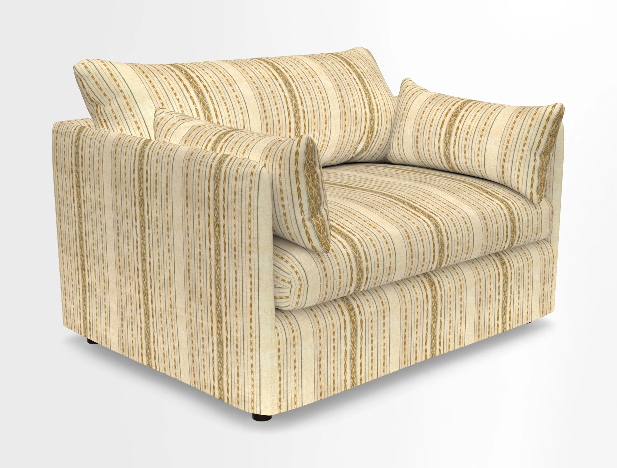 Madehurst Snuggler in Two Tone Plain Biscuit. Loose cover option available