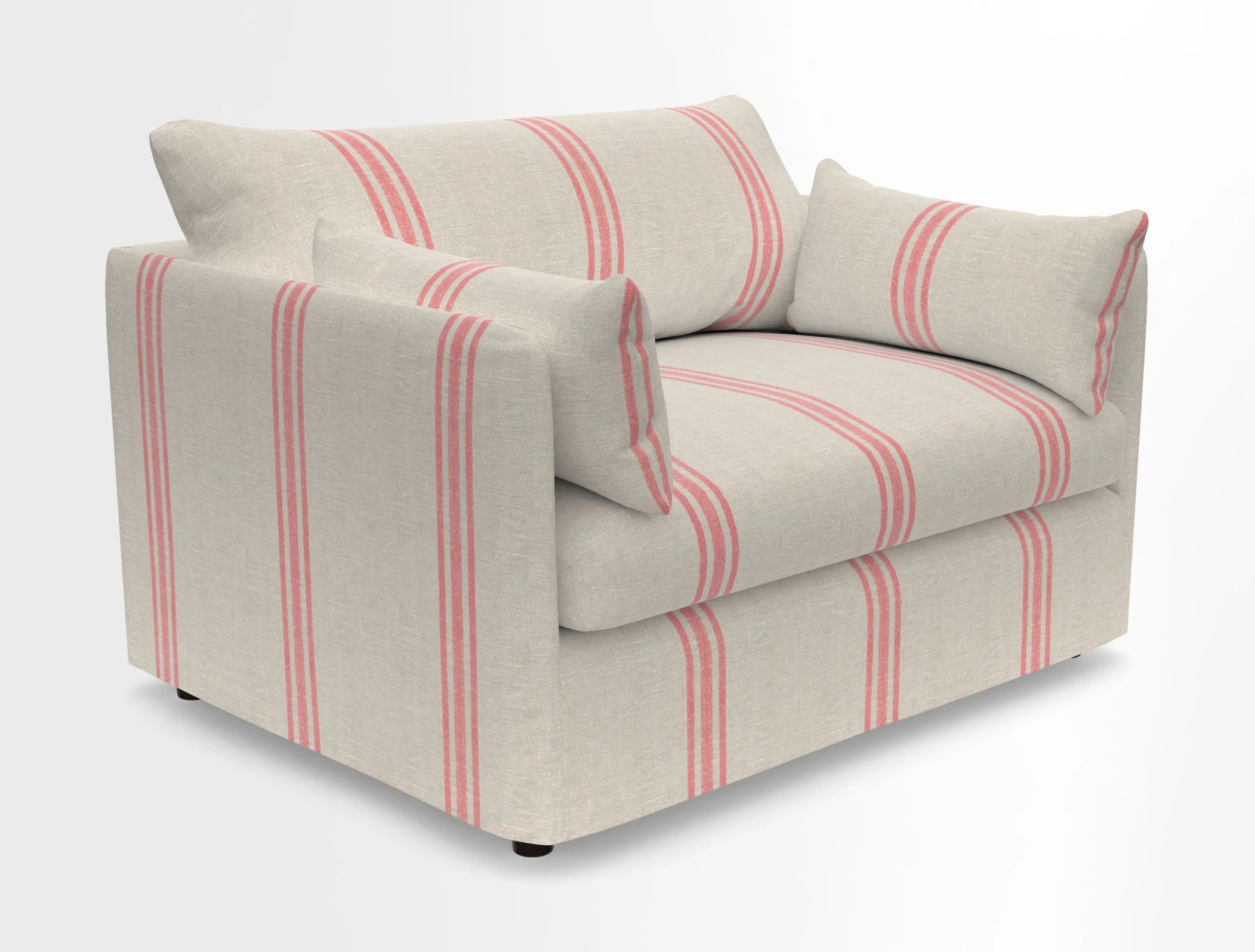 Madehurst Snuggler in Two Tone Plain Biscuit. Loose cover option available