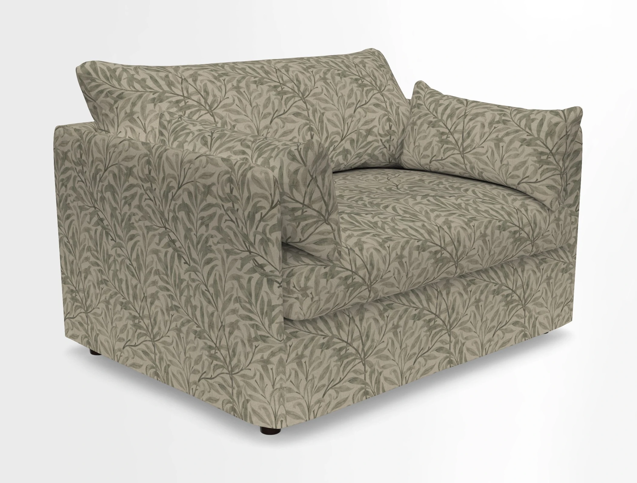 Madehurst Snuggler in Two Tone Plain Biscuit. Loose cover option available
