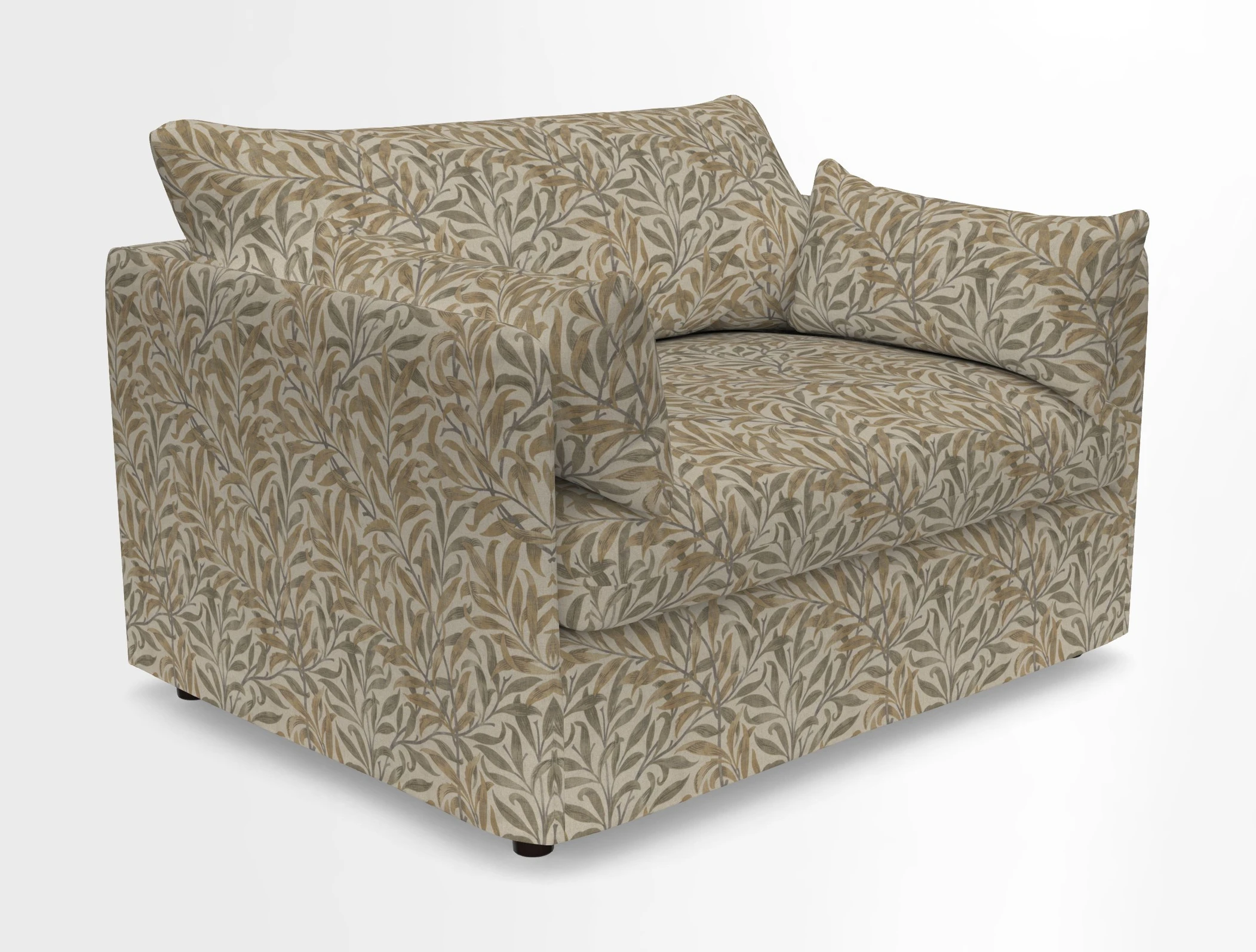 Madehurst Snuggler in Two Tone Plain Biscuit. Loose cover option available