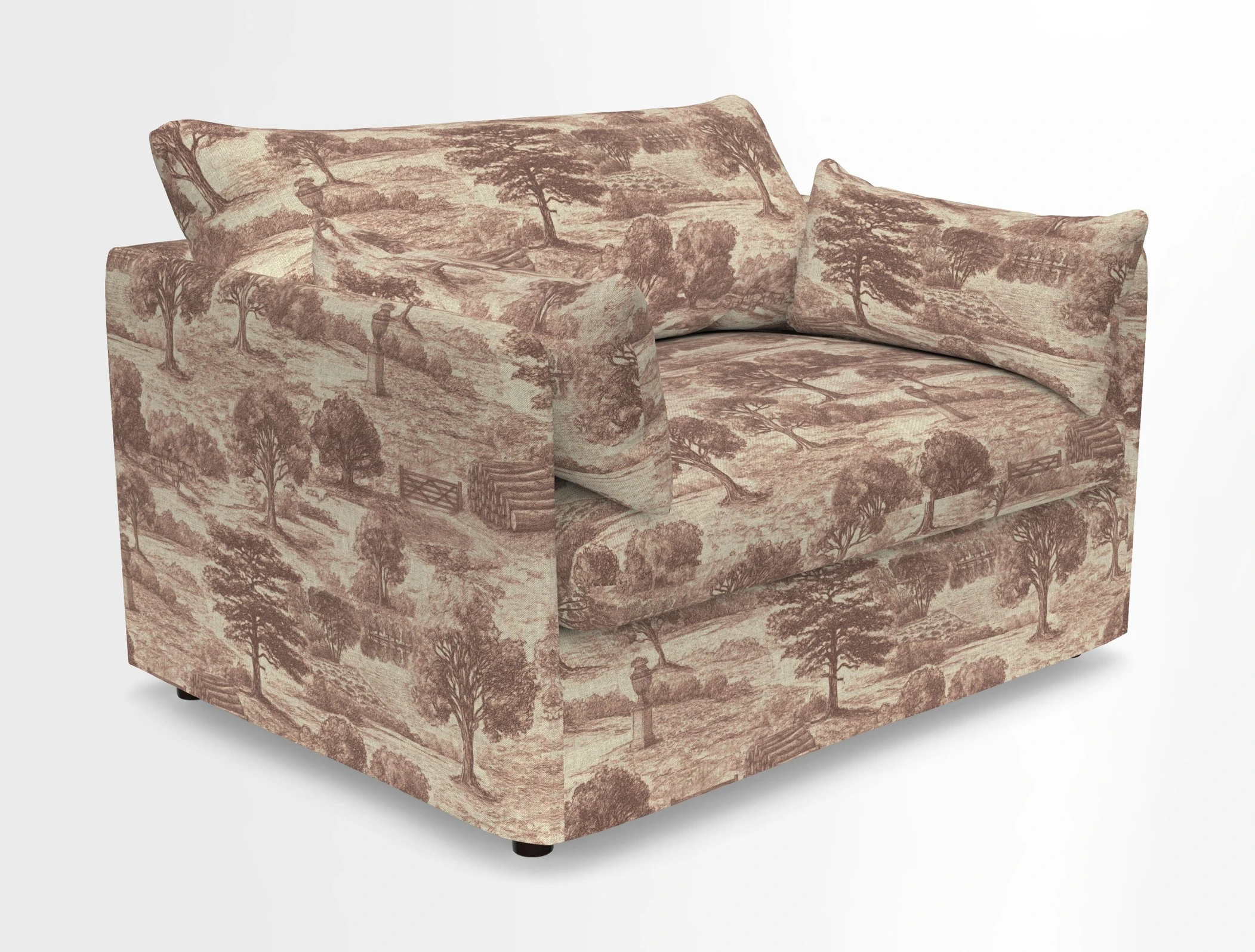 Madehurst Snuggler in Two Tone Plain Biscuit. Loose cover option available