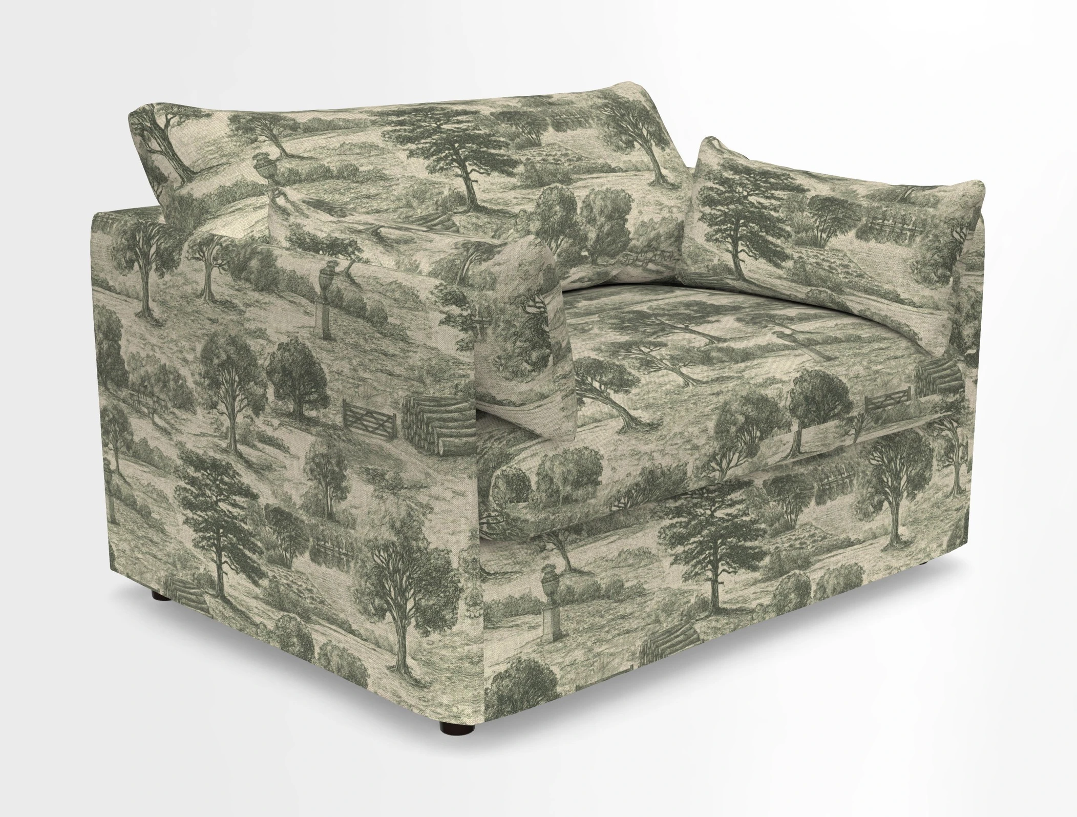 Madehurst Snuggler in Two Tone Plain Biscuit. Loose cover option available