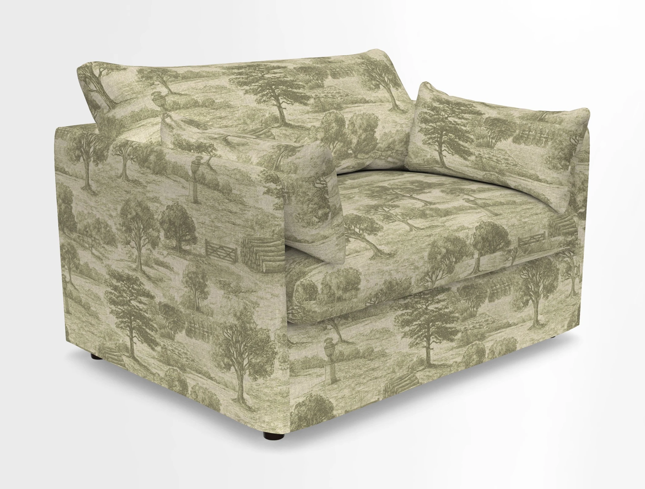 Madehurst Snuggler in Two Tone Plain Biscuit. Loose cover option available