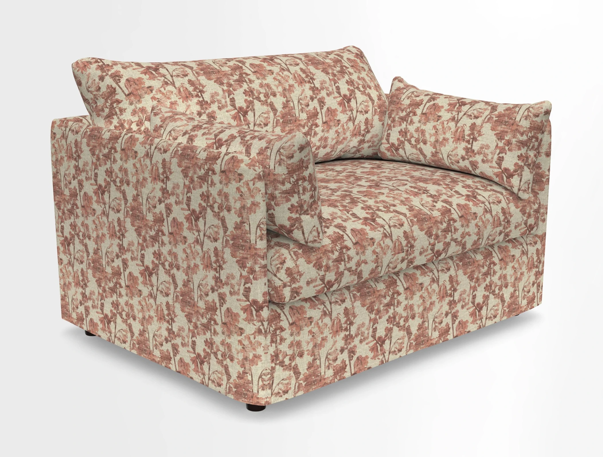 Madehurst Snuggler in Two Tone Plain Biscuit. Loose cover option available