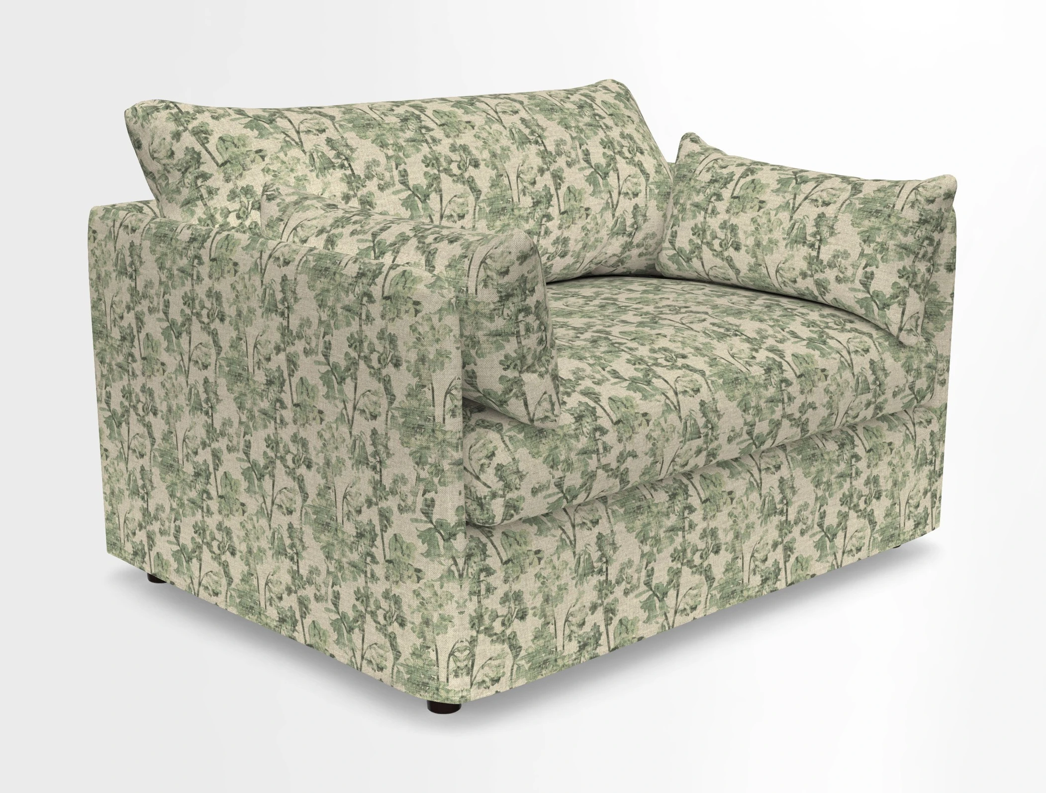 Madehurst Snuggler in Two Tone Plain Biscuit. Loose cover option available