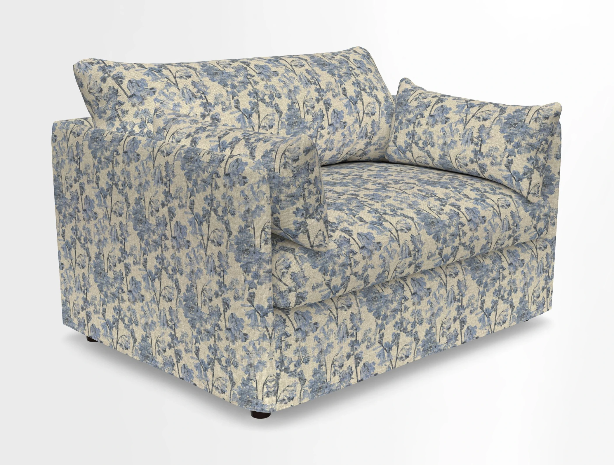 Madehurst Snuggler in Two Tone Plain Biscuit. Loose cover option available