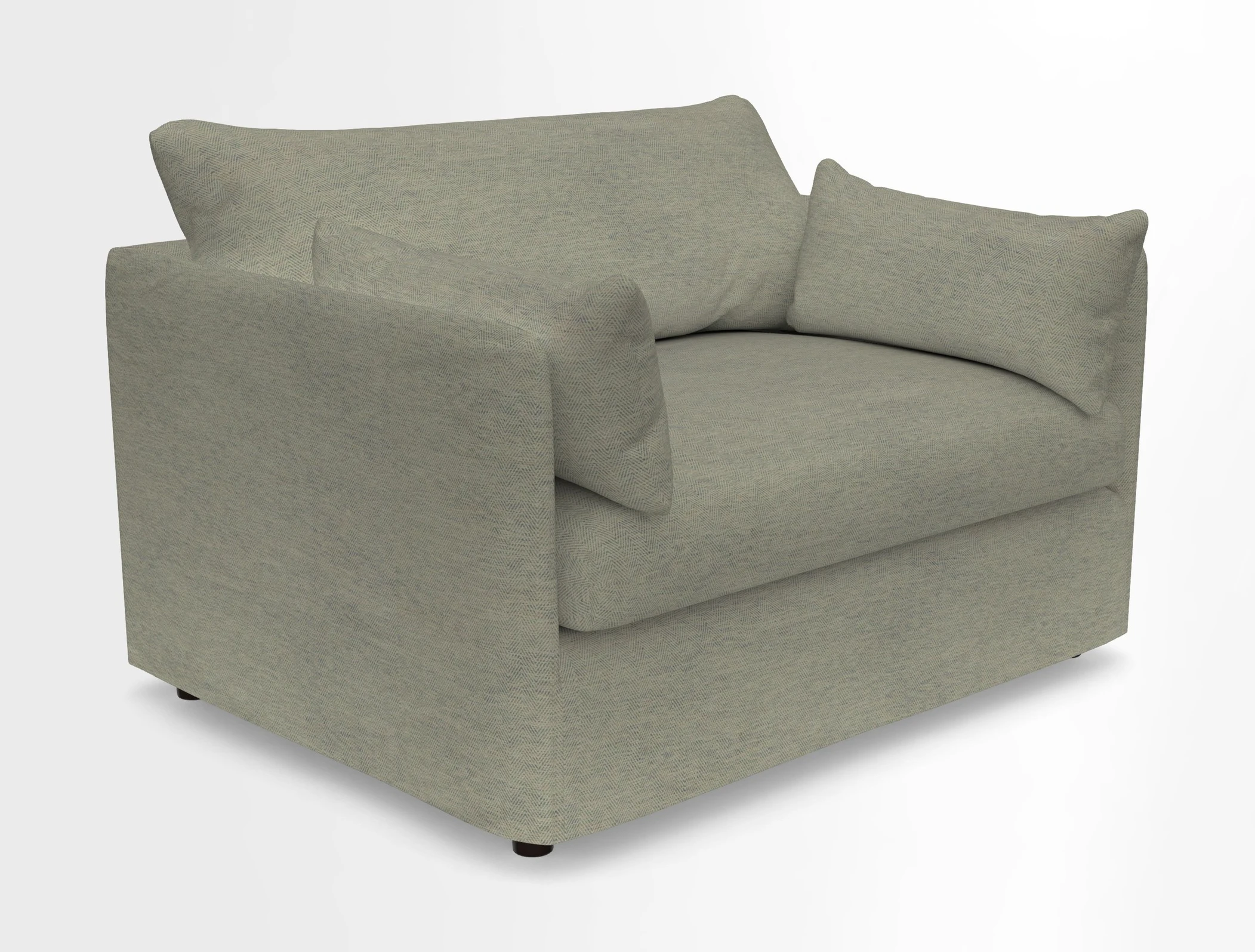 Madehurst Snuggler in Two Tone Plain Biscuit. Loose cover option available