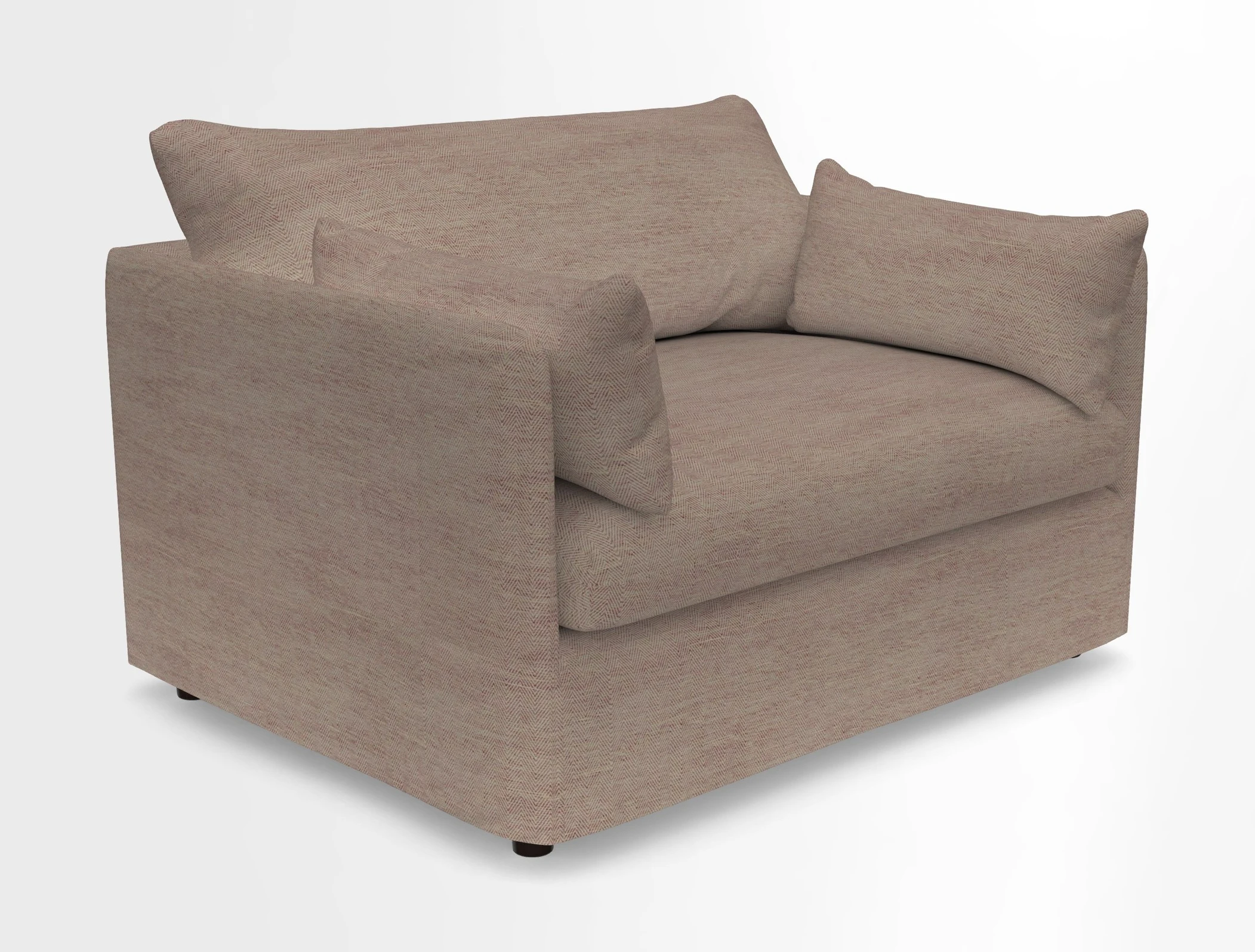Madehurst Snuggler in Two Tone Plain Biscuit. Loose cover option available