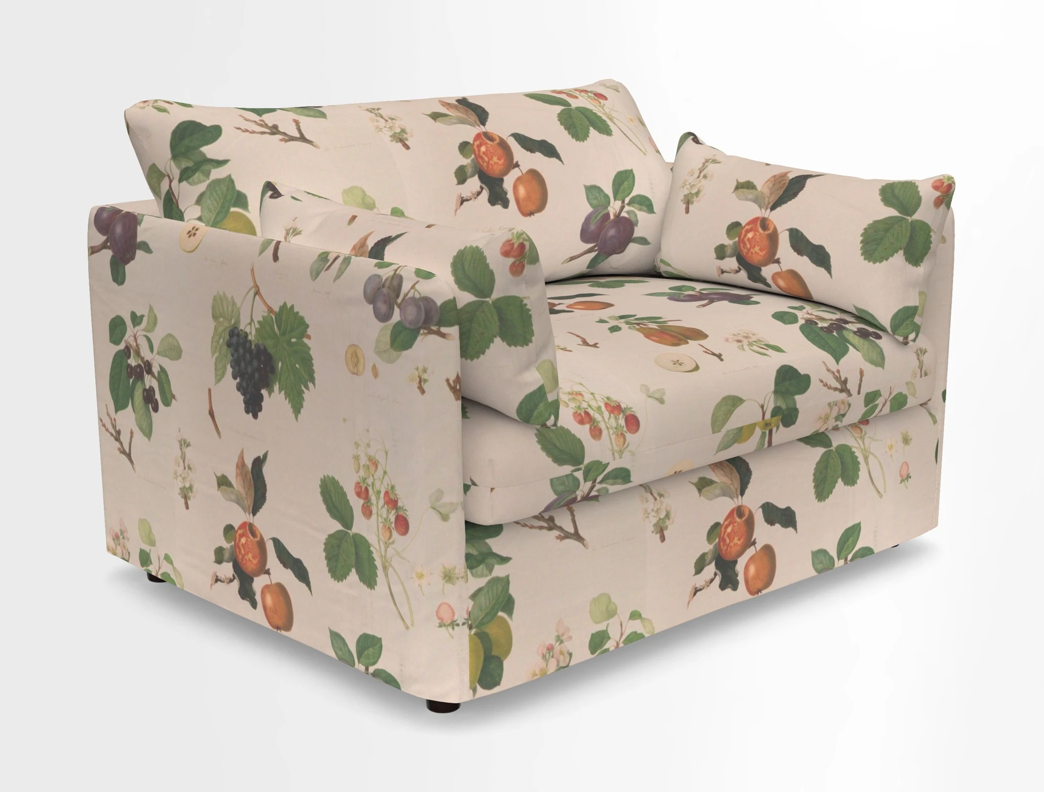 Madehurst Snuggler in Two Tone Plain Biscuit. Loose cover option available