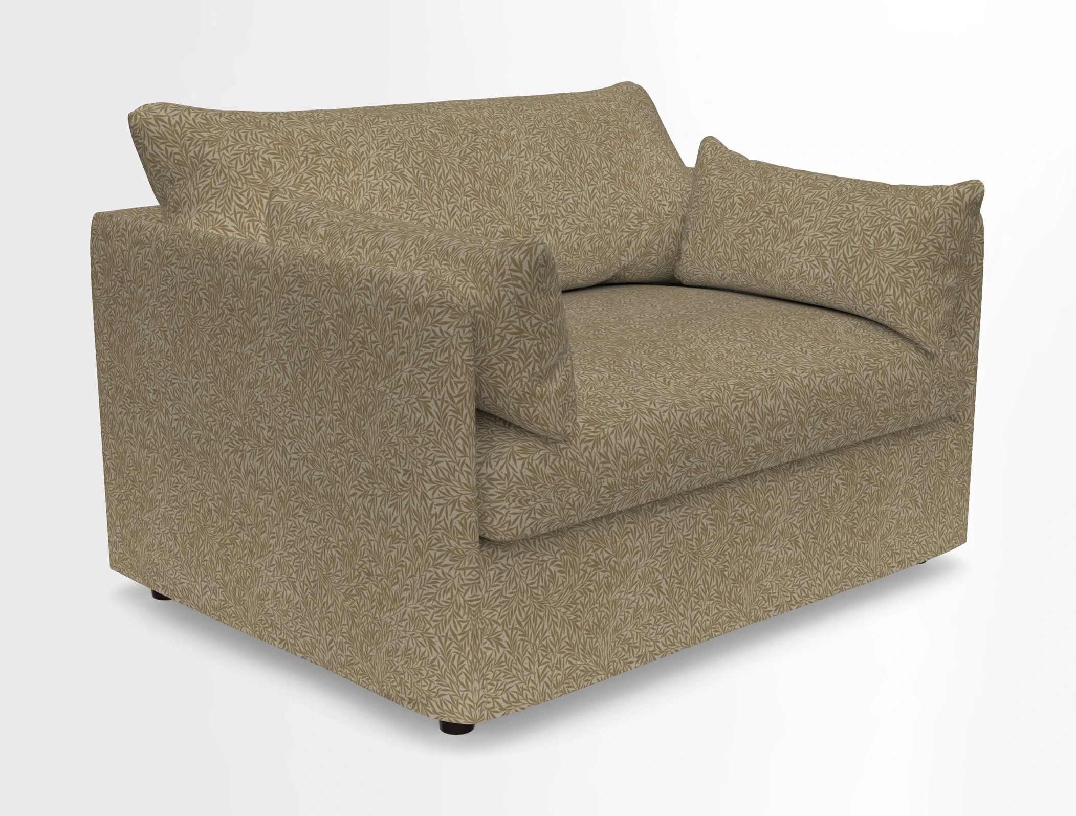 Madehurst Snuggler in Two Tone Plain Biscuit. Loose cover option available