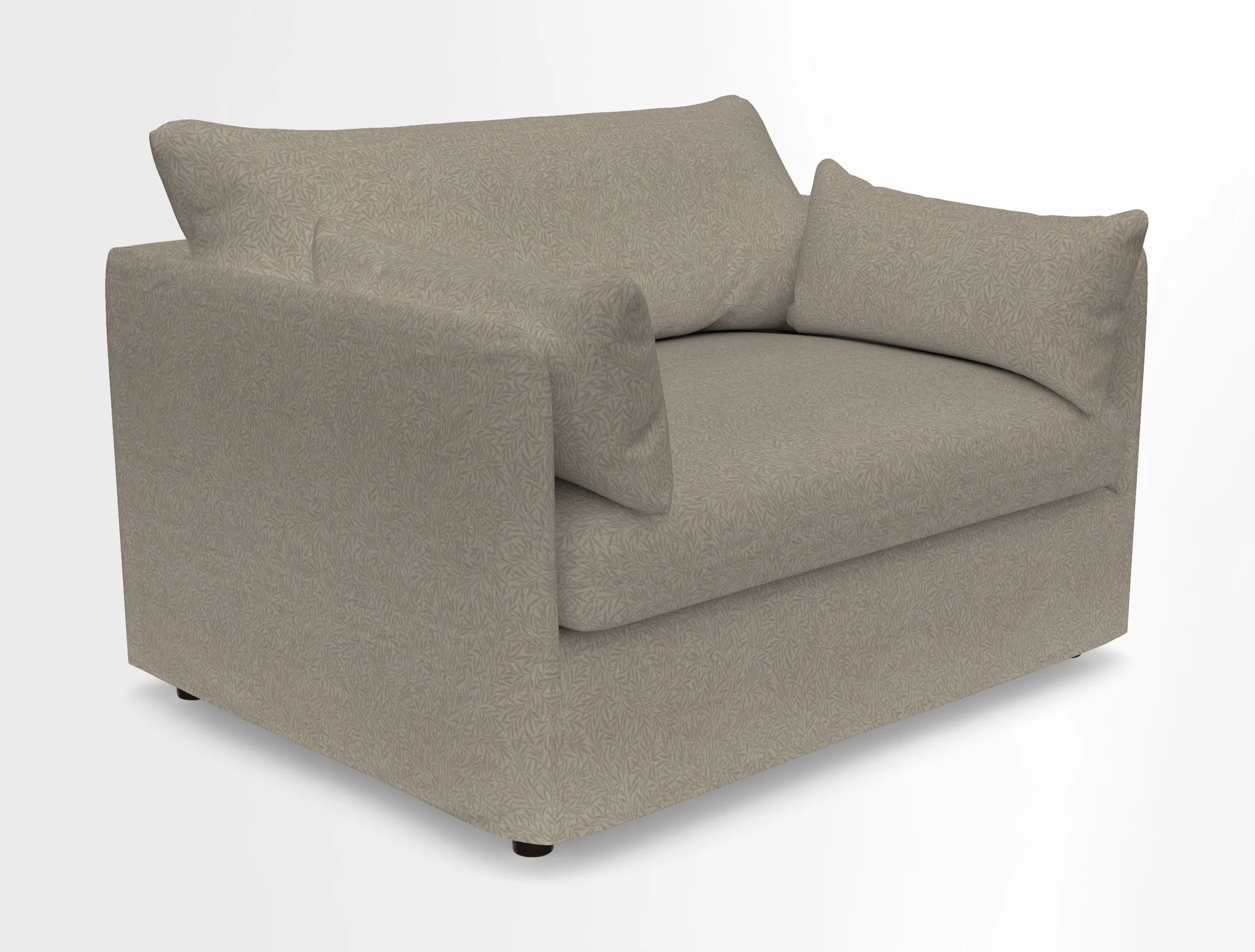 Madehurst Snuggler in Two Tone Plain Biscuit. Loose cover option available