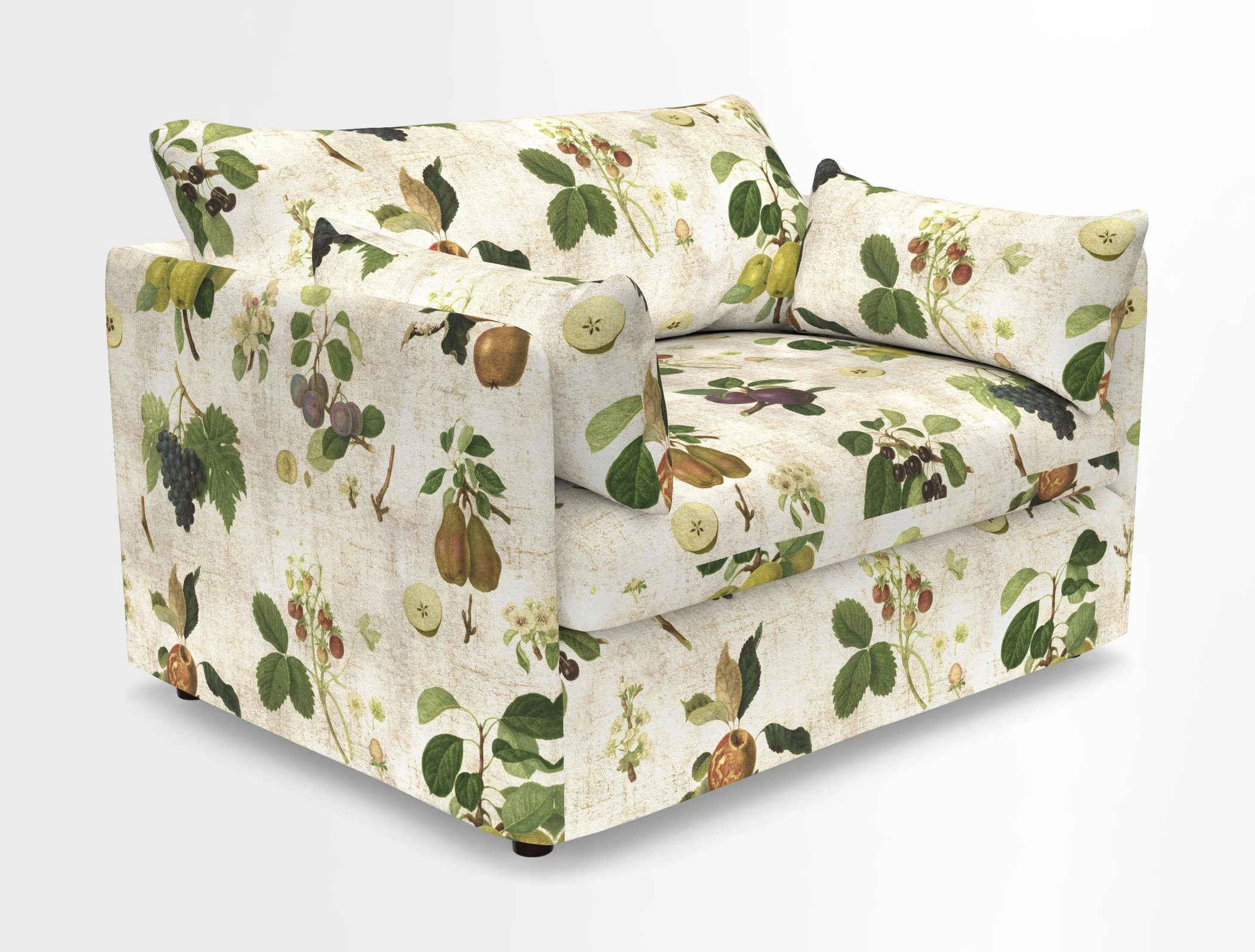 Madehurst Snuggler in Two Tone Plain Biscuit. Loose cover option available