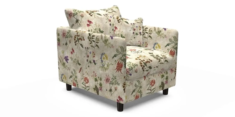 Madehurst Chair in Two Tone Plain Biscuit. Loose cover option available